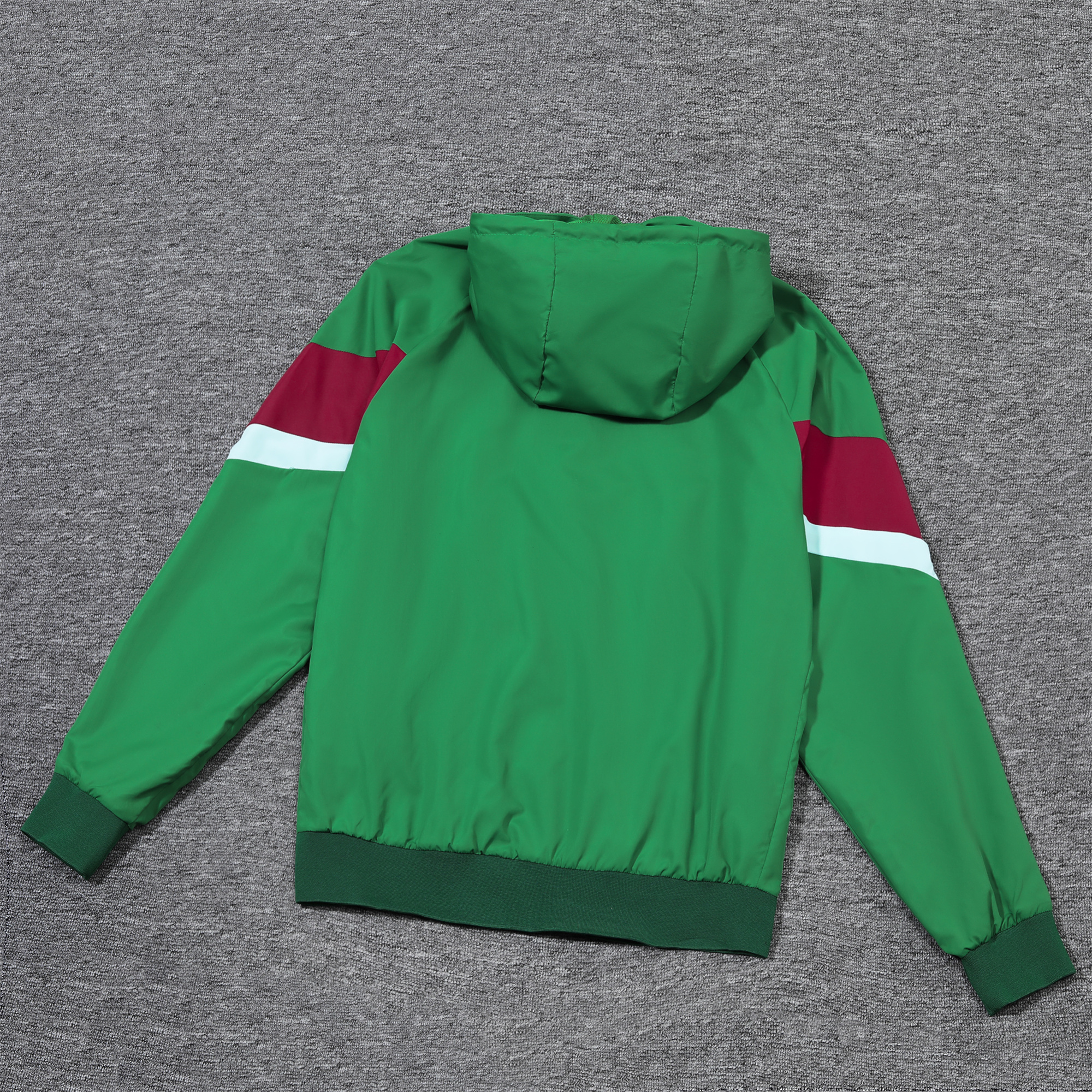Portugal 2024 National Team Anthem Green Hooded Windbreaker - Player Version - UnitedFutballJersey