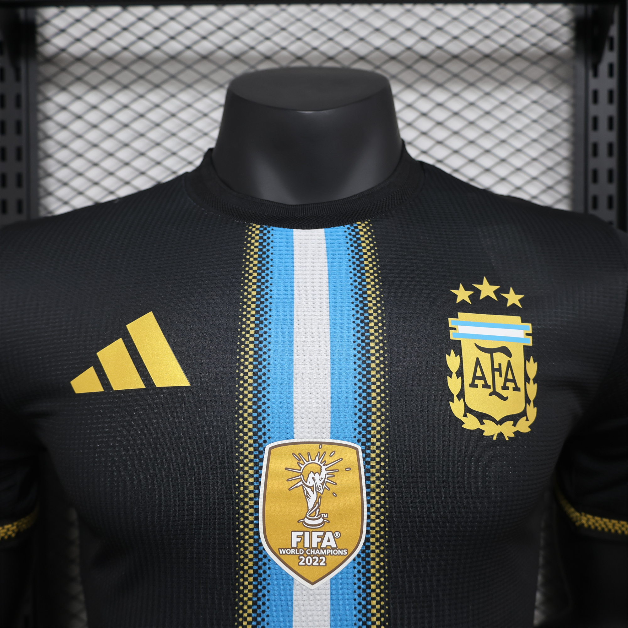 Argentina 2025-26 World Cup 2022 Champions Memorial Black Jersey - Player Version - UnitedFutballJersey