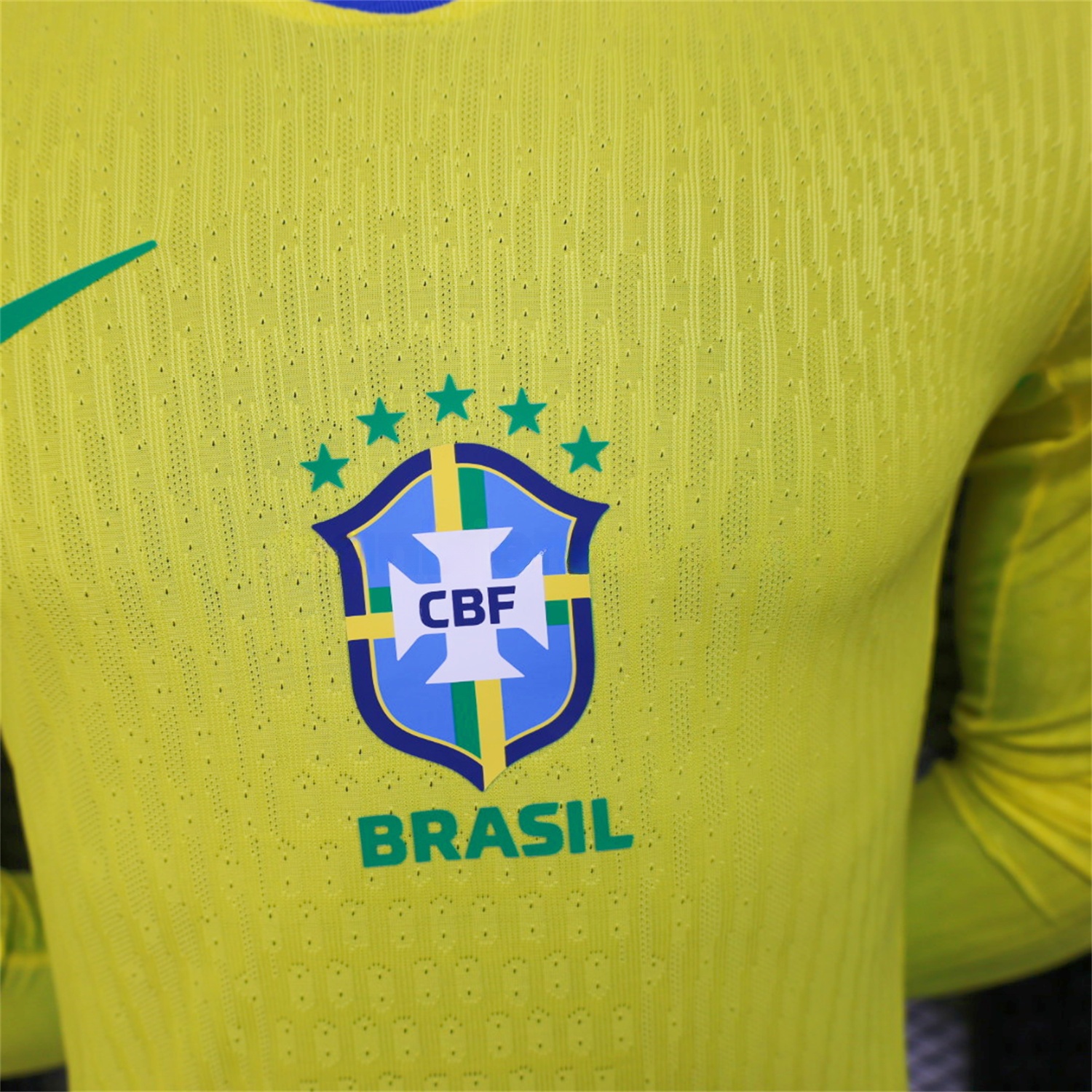 Brazil 2025 Women's Team Home Long Sleeves Jersey - Men's Player Version - UnitedFutballJersey
