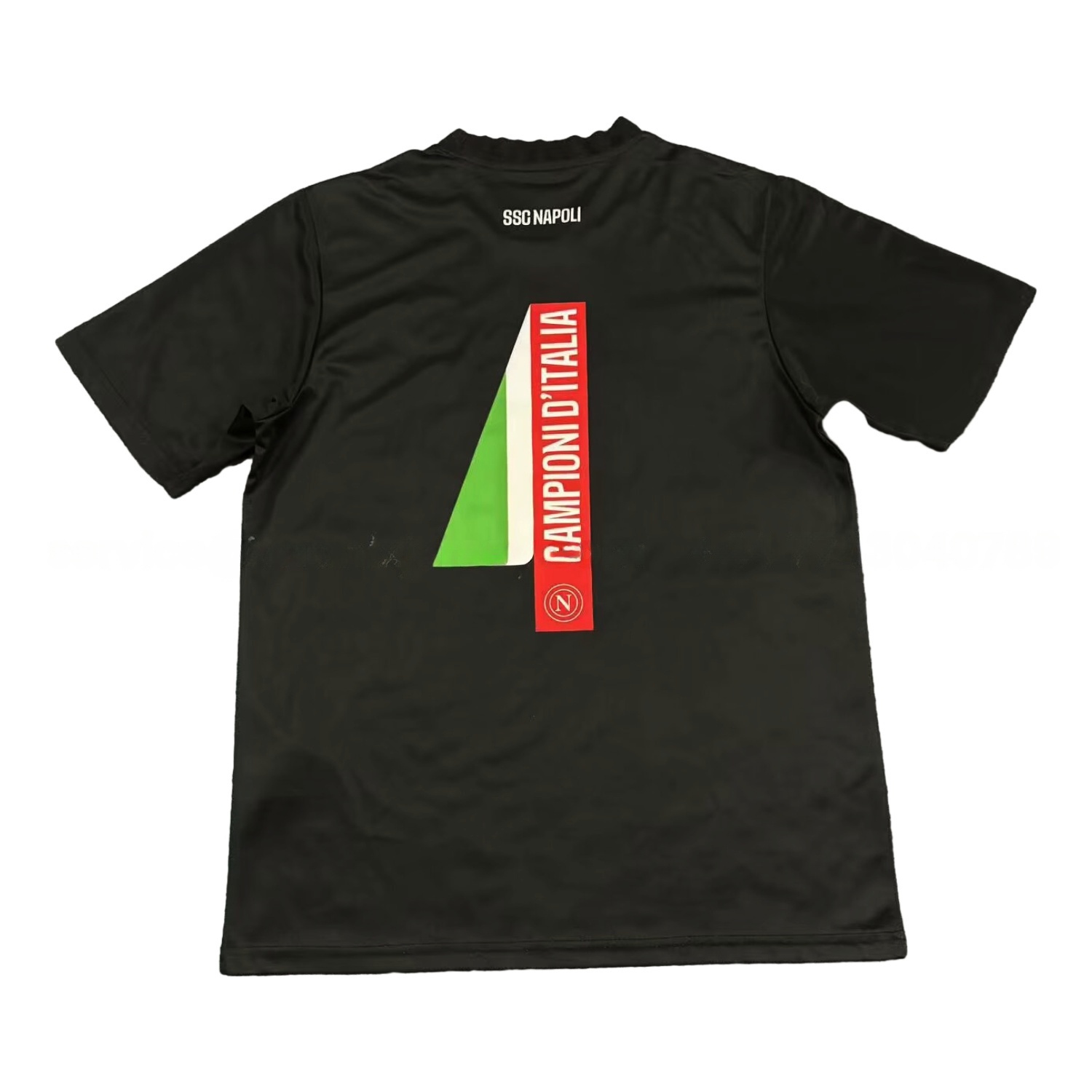 Napoli 2025 Serie A Champions Commemorative Black T-Shirt - UnitedFutballJersey