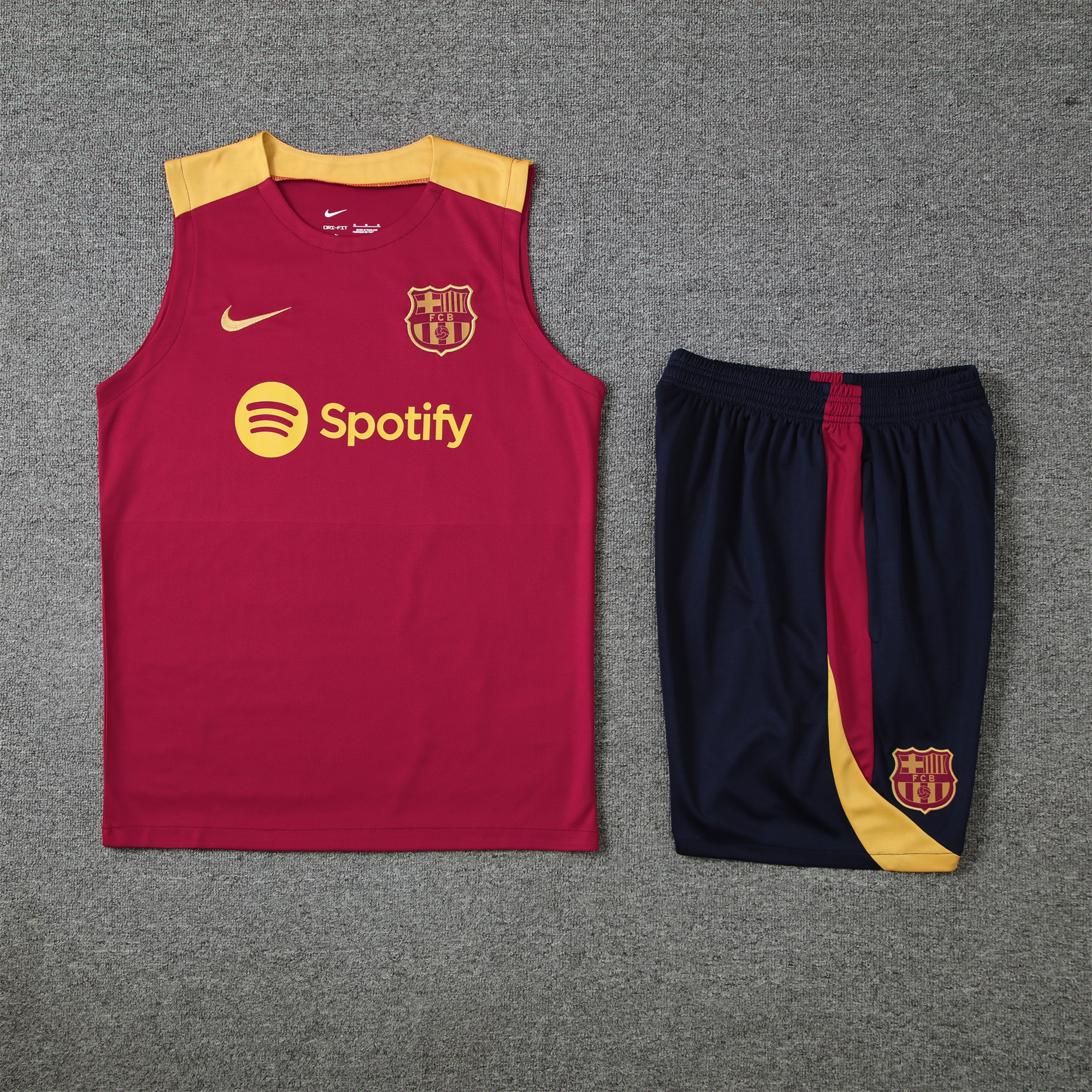 B.A.R.S.A 24-25 Training Vest Suit - Red - UnitedFutballJersey