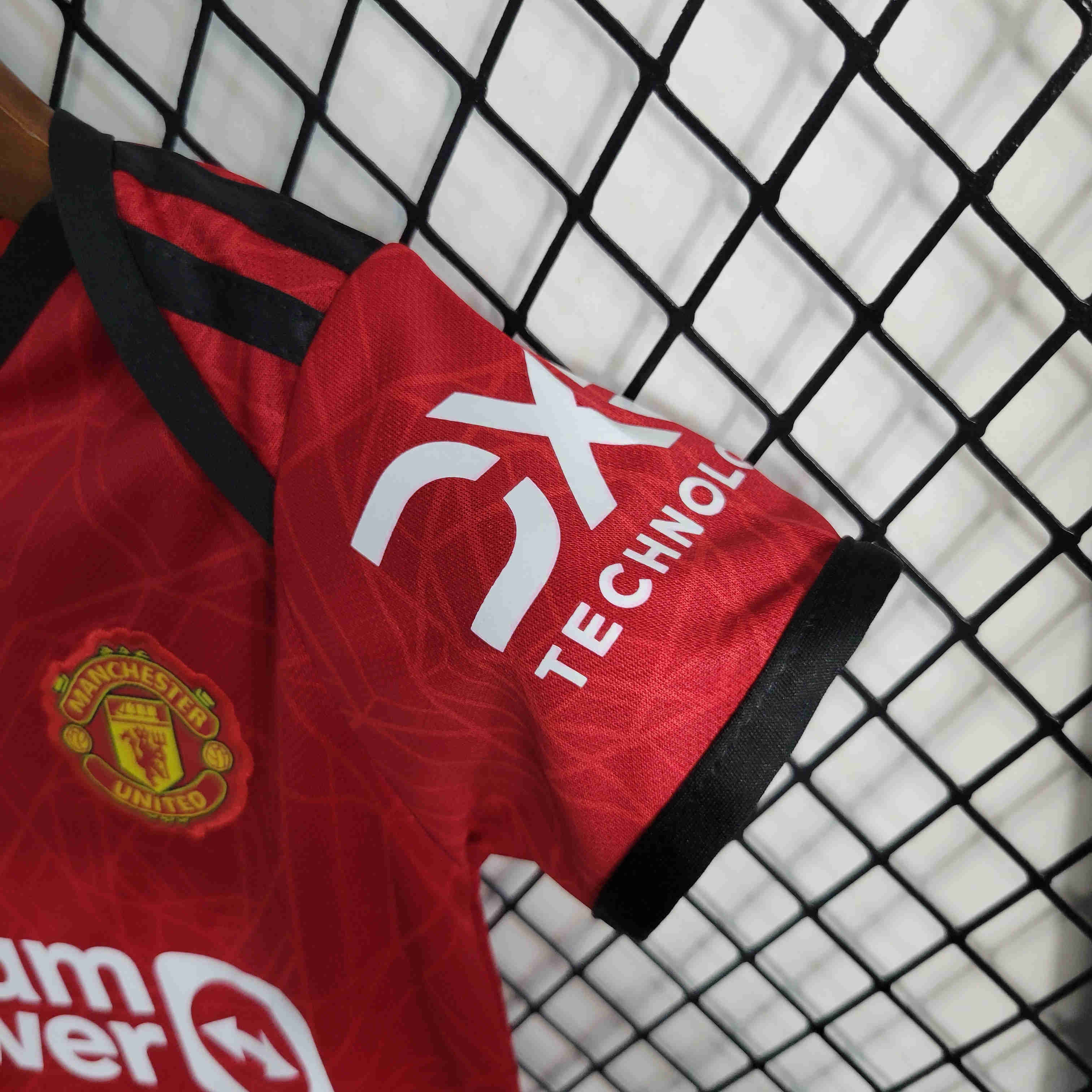 23-24 Manchester United Home Baby Kit Crawling Suit Size 9-12 - UnitedFutballJersey