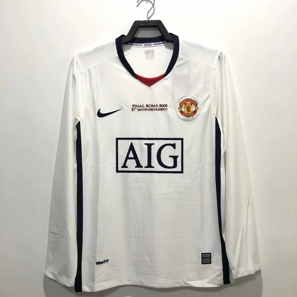 Retro Manchester United 08-09 Away Long Sleeve Jersey - Champions League Final Version - UnitedFutballJersey