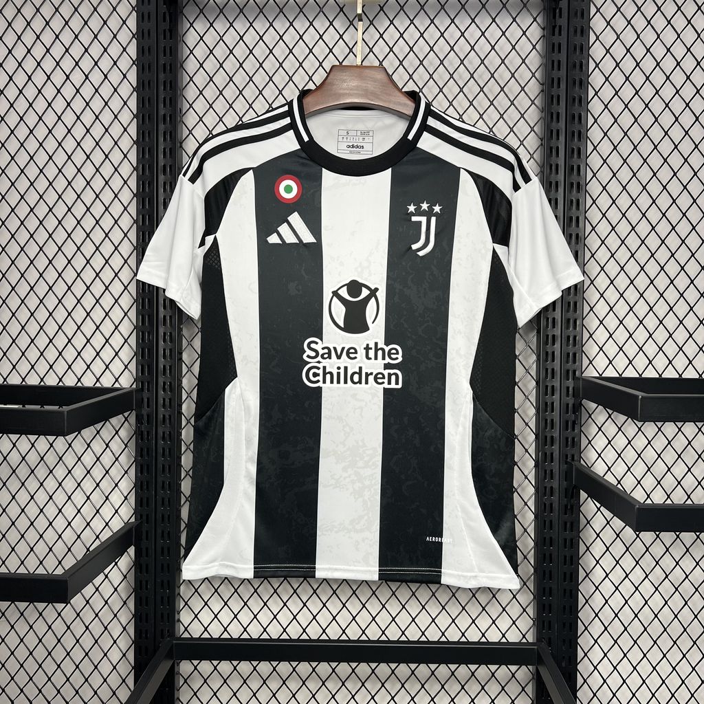 Juventus 24-25 Home Stadium Jersey With Chest Patch - Fans Version - UnitedFutballJersey