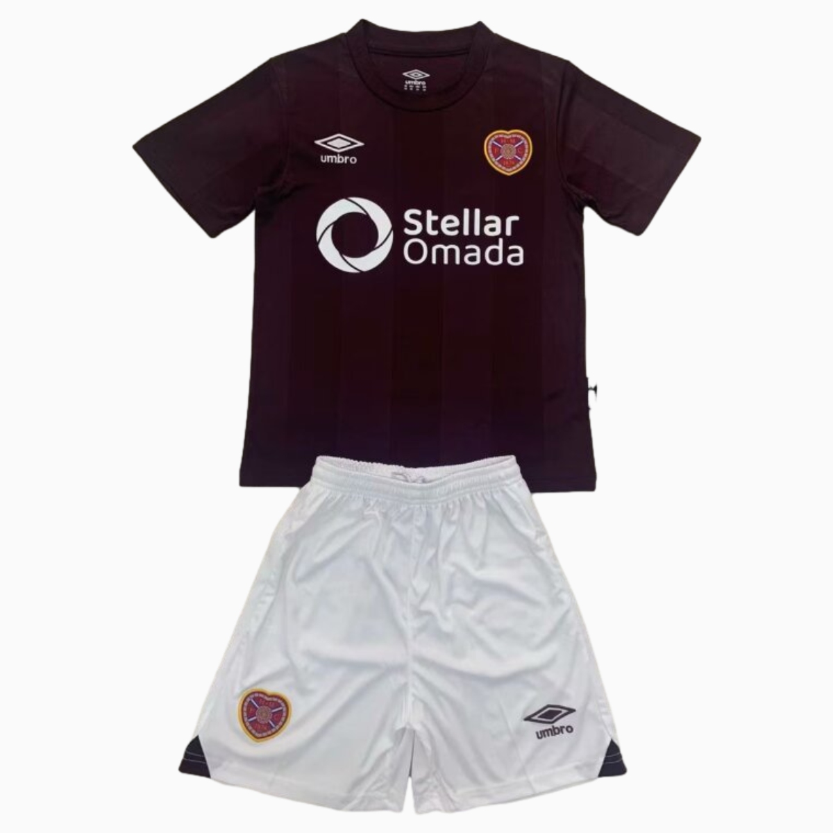 Hearts Heart of Midlothian 24-25 Home Kids Kit - UnitedFutballJersey