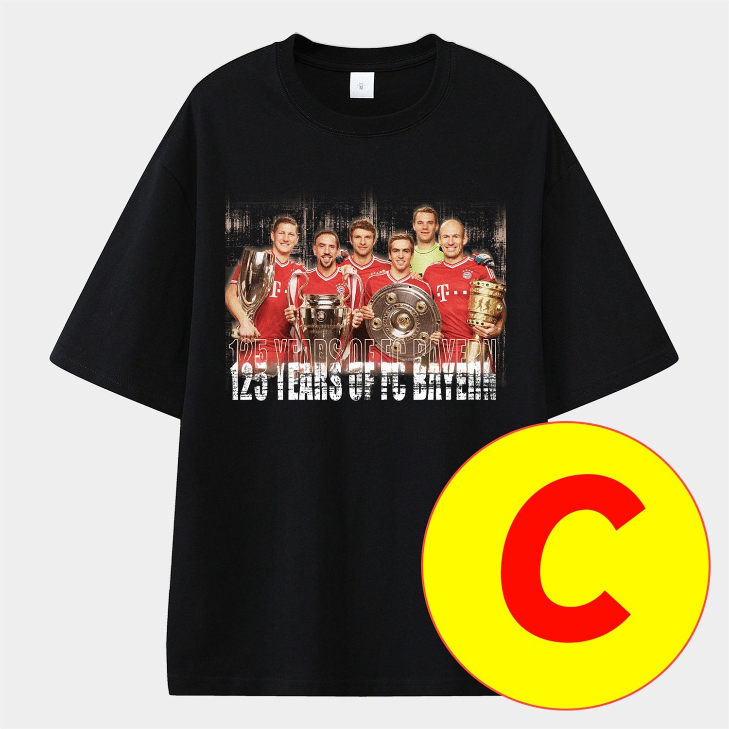 Bayern Munich 2025 125th Anniversary Memory Fragments Unisex Pure Cotton T-shirt - UnitedFutballJersey
