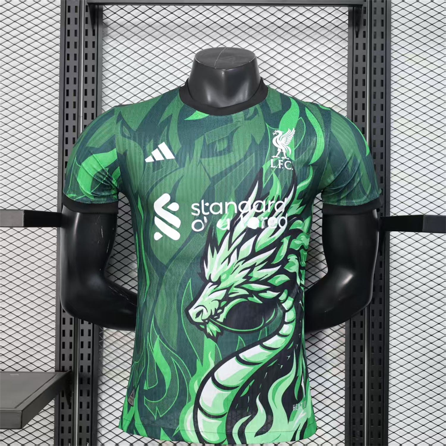 Liver.pool 25-26 Green Dragon and Fire Special Jersey - Player Version - UnitedFutballJersey