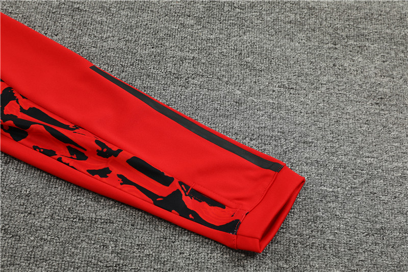 Manchester United 23-24 Long Sleeve Training Set -Red Camouflage - UnitedFutballJersey