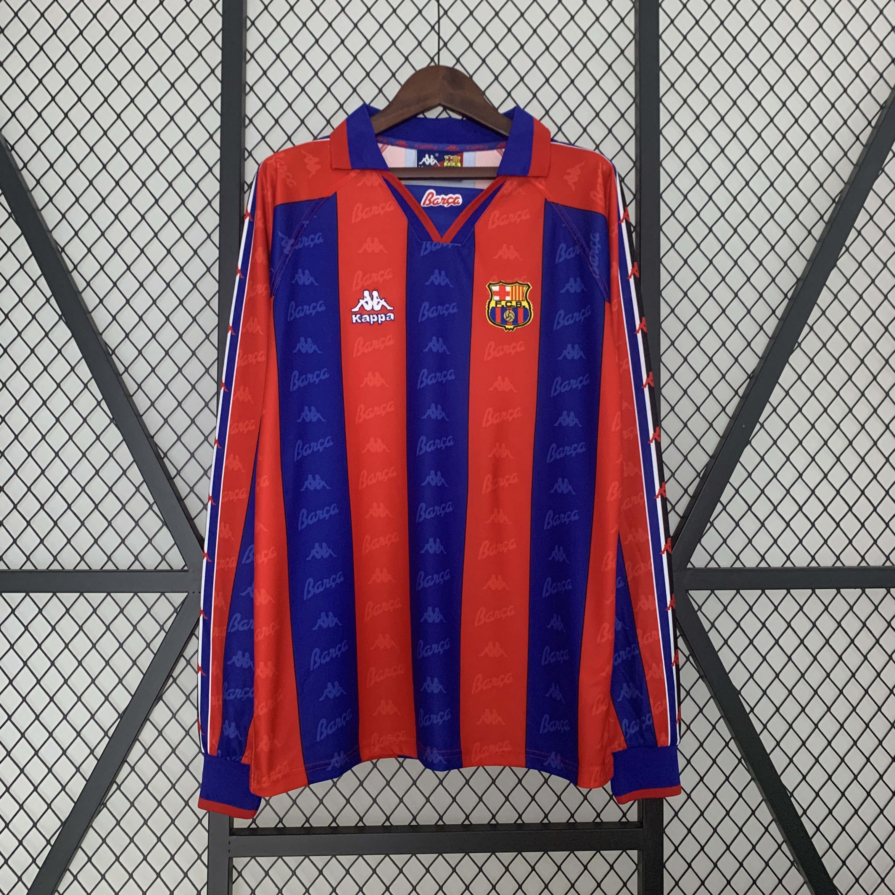 Retro Barcelona 96-97 Home Stadium Long Sleeve Jersey - UnitedFutballJersey