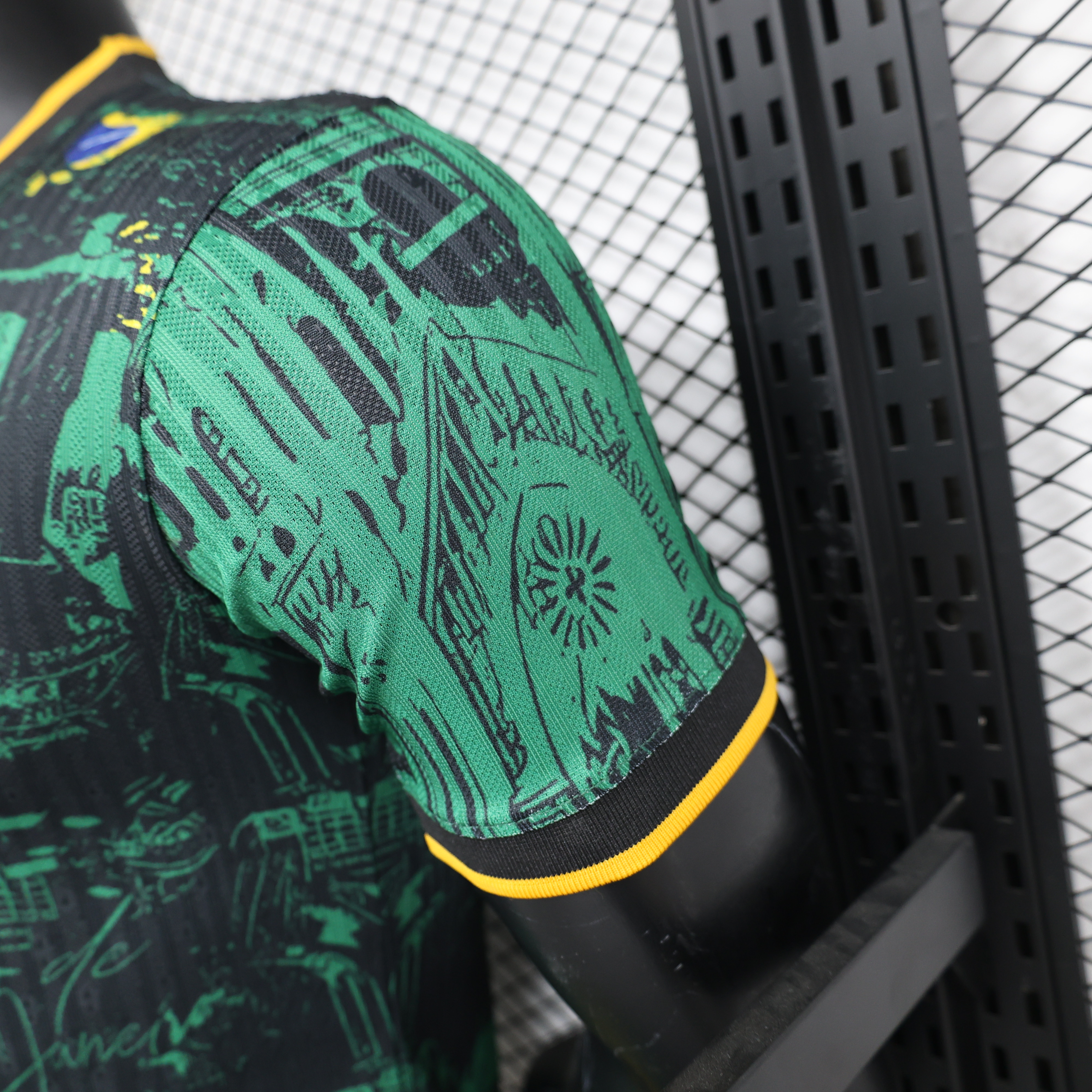 Brazil 2024 Black and Green Church Jersey - Player Version - UnitedFutballJersey