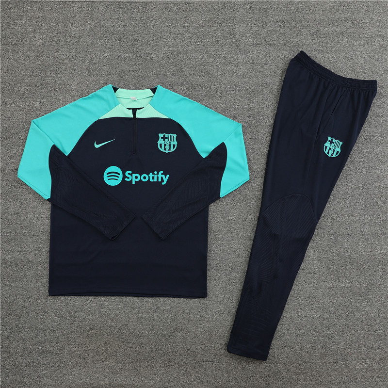 B.A.R.S.A 23-24 Kids Long Sleeve Training Set Royal Blue - UnitedFutballJersey