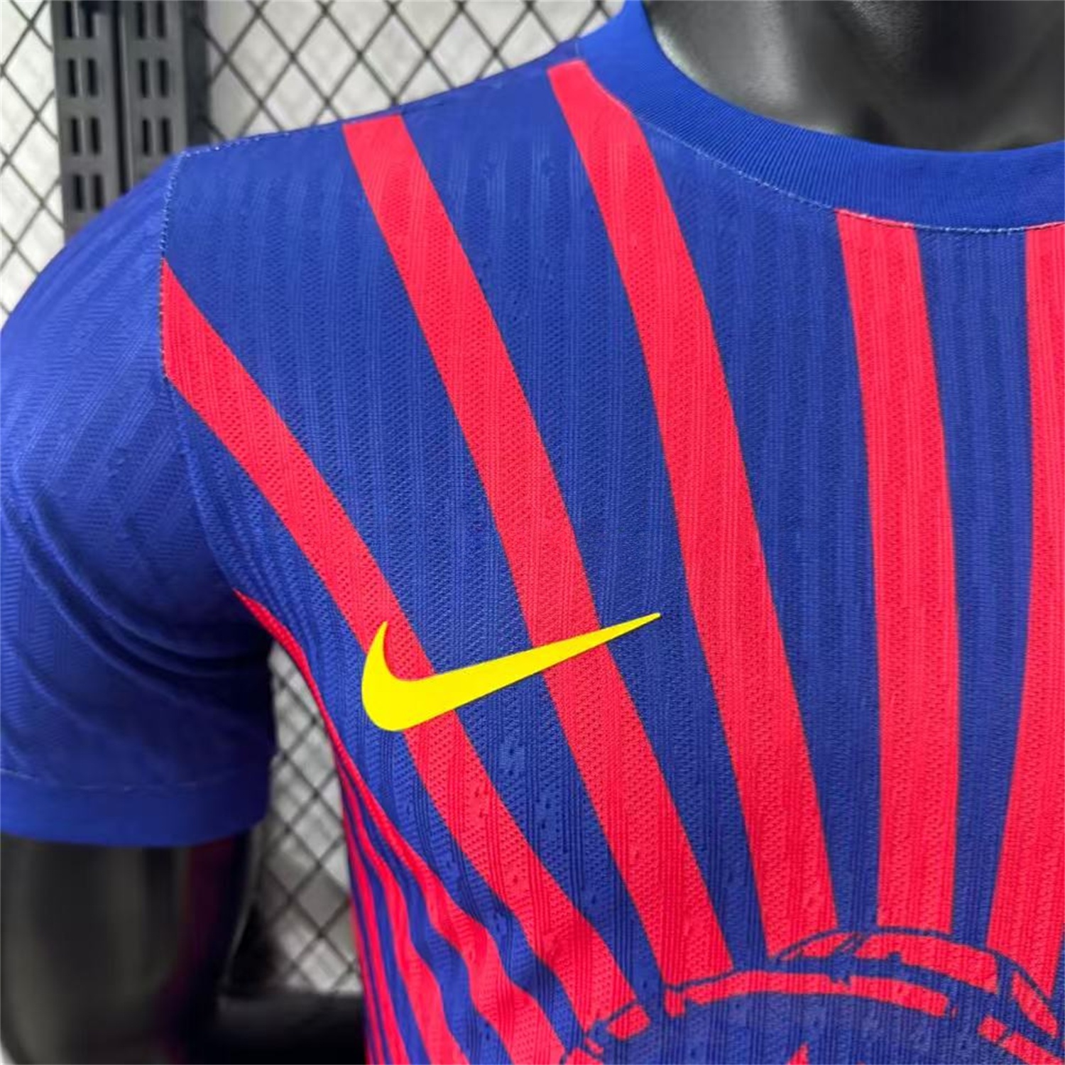 Barcelona 25-26 One Piece Red Silhouette Special Blue Jersey - Player Version - UnitedFutballJersey