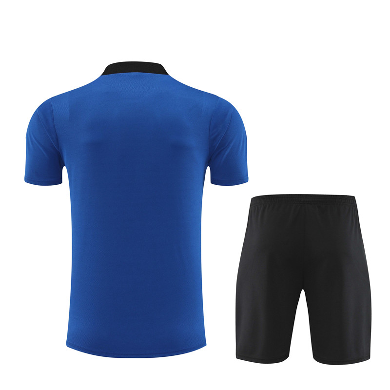 B.A.R.S.A 24-25 Short-Sleeve Training Set - Blue and Black - UnitedFutballJersey