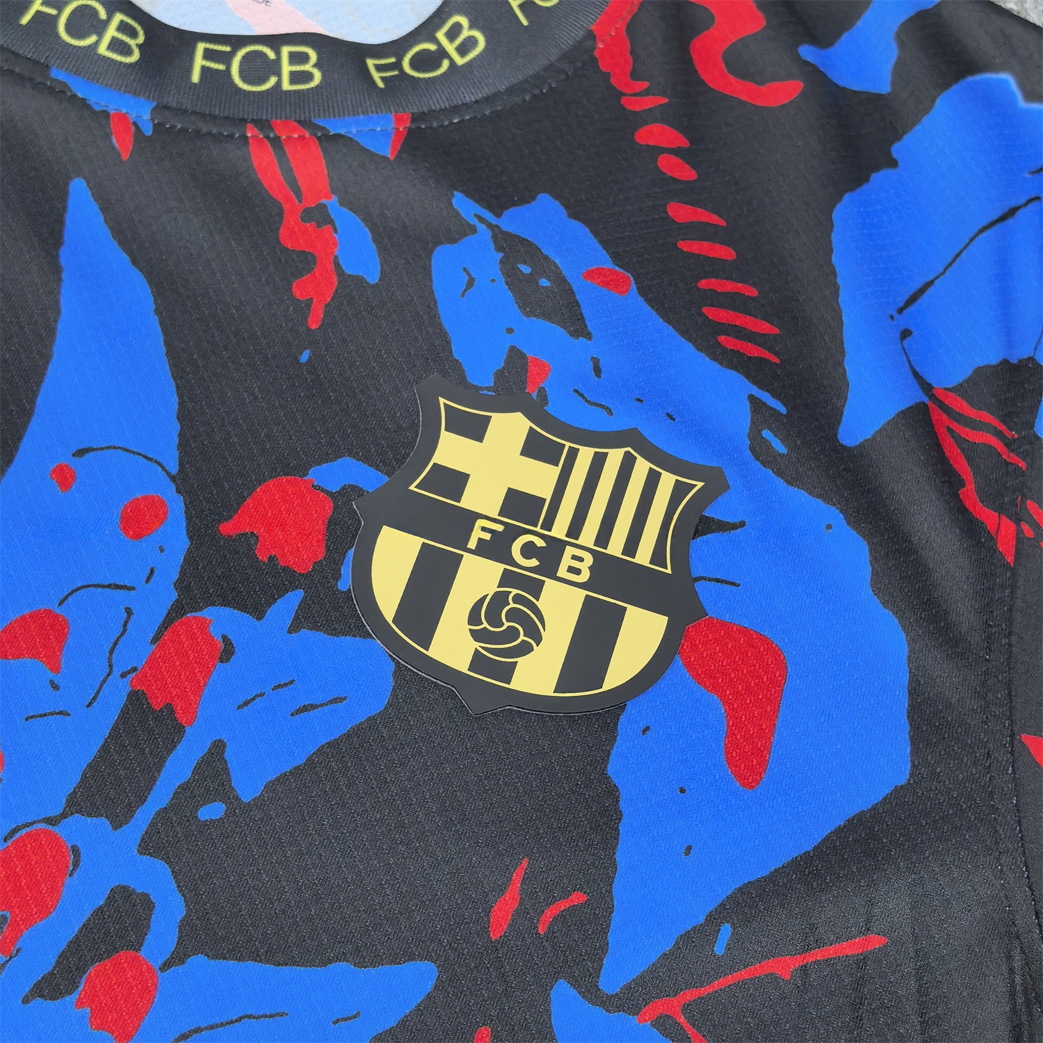 Barcelona 25-26 Red Blue Snake Silhouette Pattern Special Jersey - Fans Version - UnitedFutballJersey