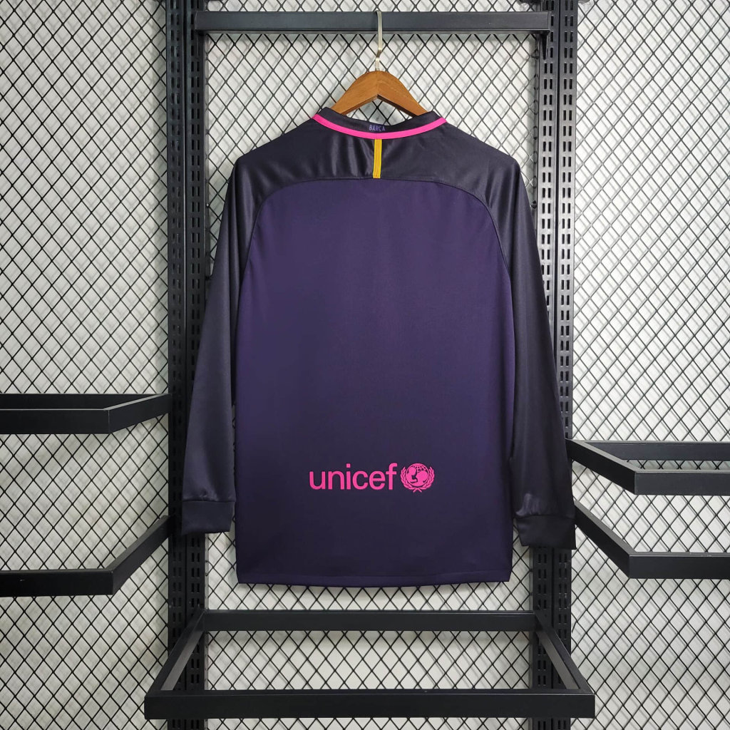 B.A.R.S.A Retro 16-17 Away Stadium Long Sleeve Jersey - UnitedFutballJersey