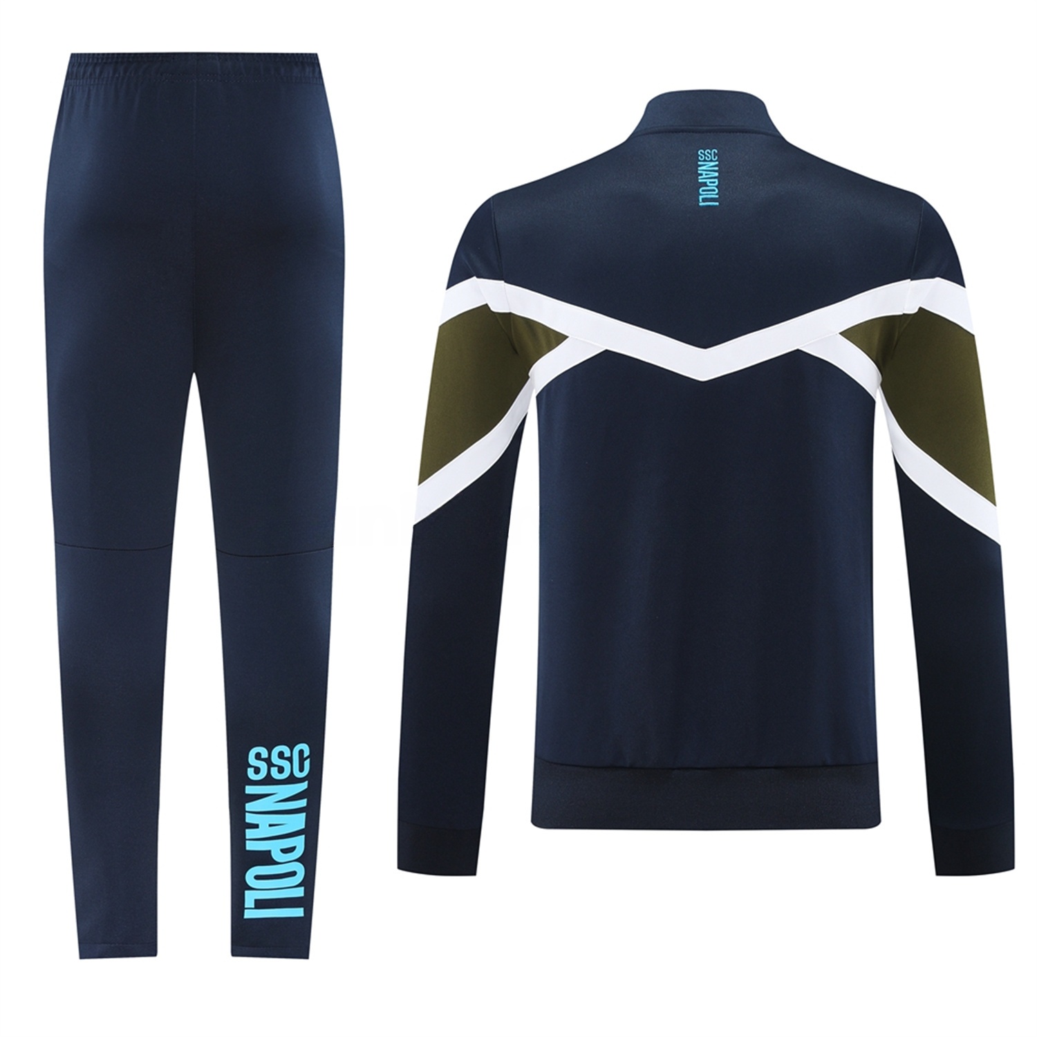 Napoli 24-25 Throwback Jacket Training Tracksuit - Deep Blue Jackets & Pants - UnitedFutballJersey