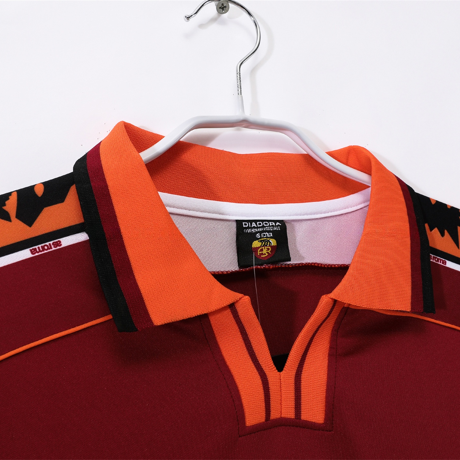 Retro Roma 1998-99 Home Long Sleeves Jersey - UnitedFutballJersey
