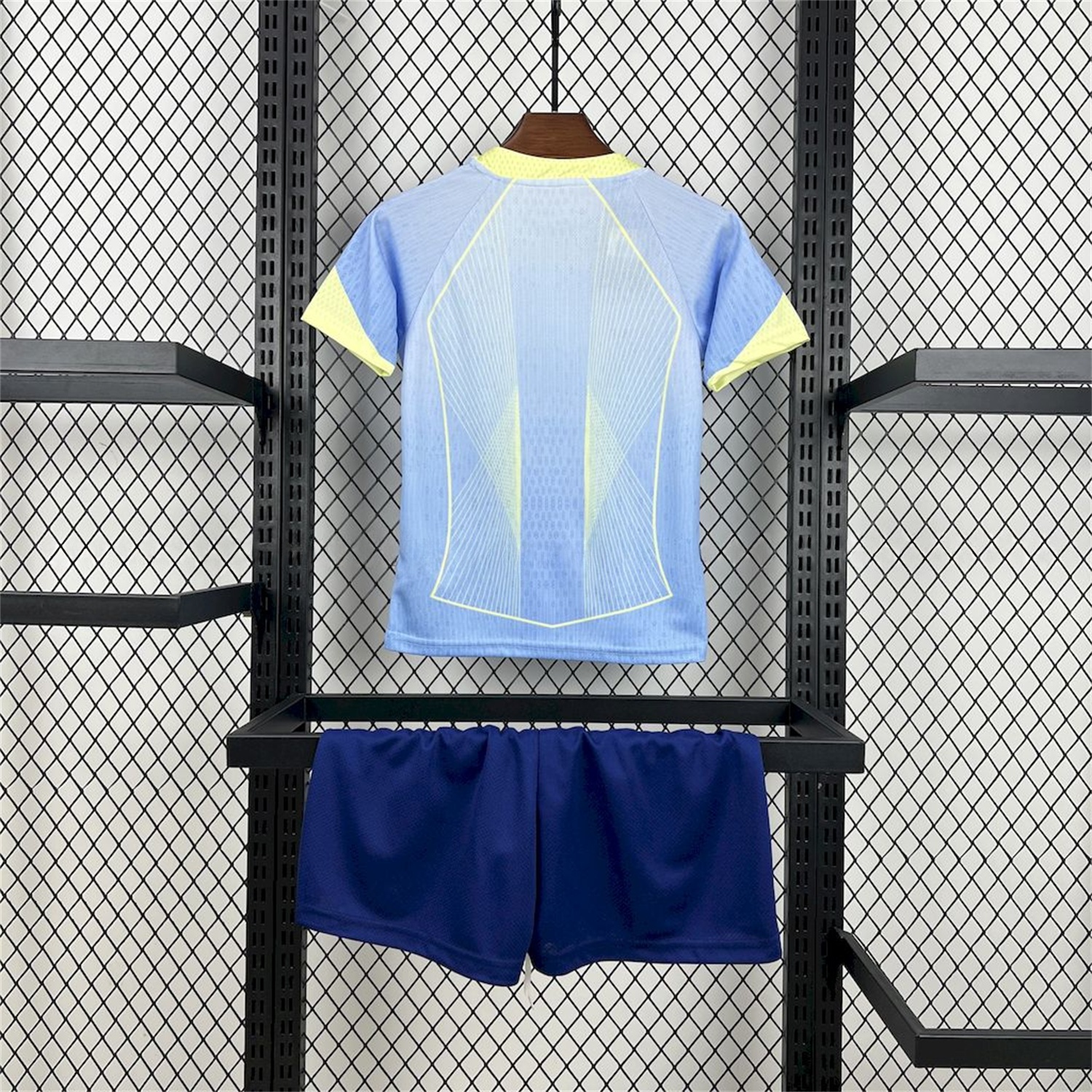 B.A.R.S.A 25-26 T90 White Lines Light Blue Gradient Special Kids Kit - UnitedFutballJersey