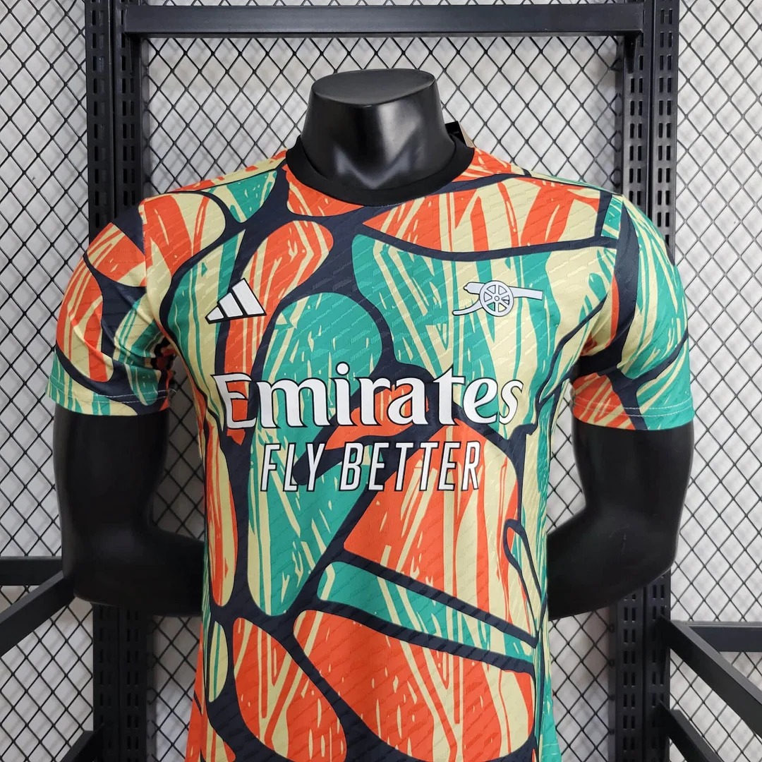Arsenal 24-25 Red Green Pre-match Jersey - Player Version - UnitedFutballJersey