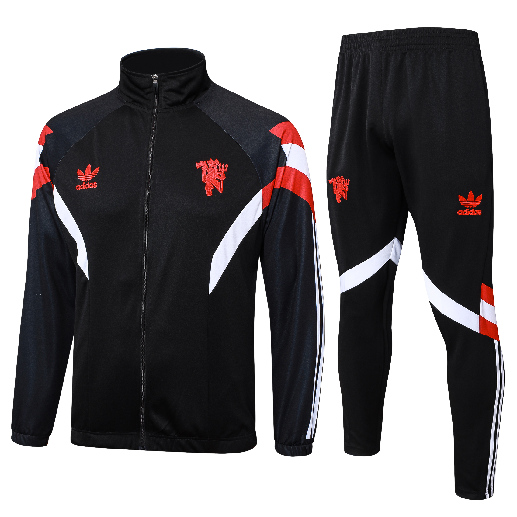 Manchester United 24-25 Originals LFSTLR Jacket Training Tracksuit - Black - UnitedFutballJersey