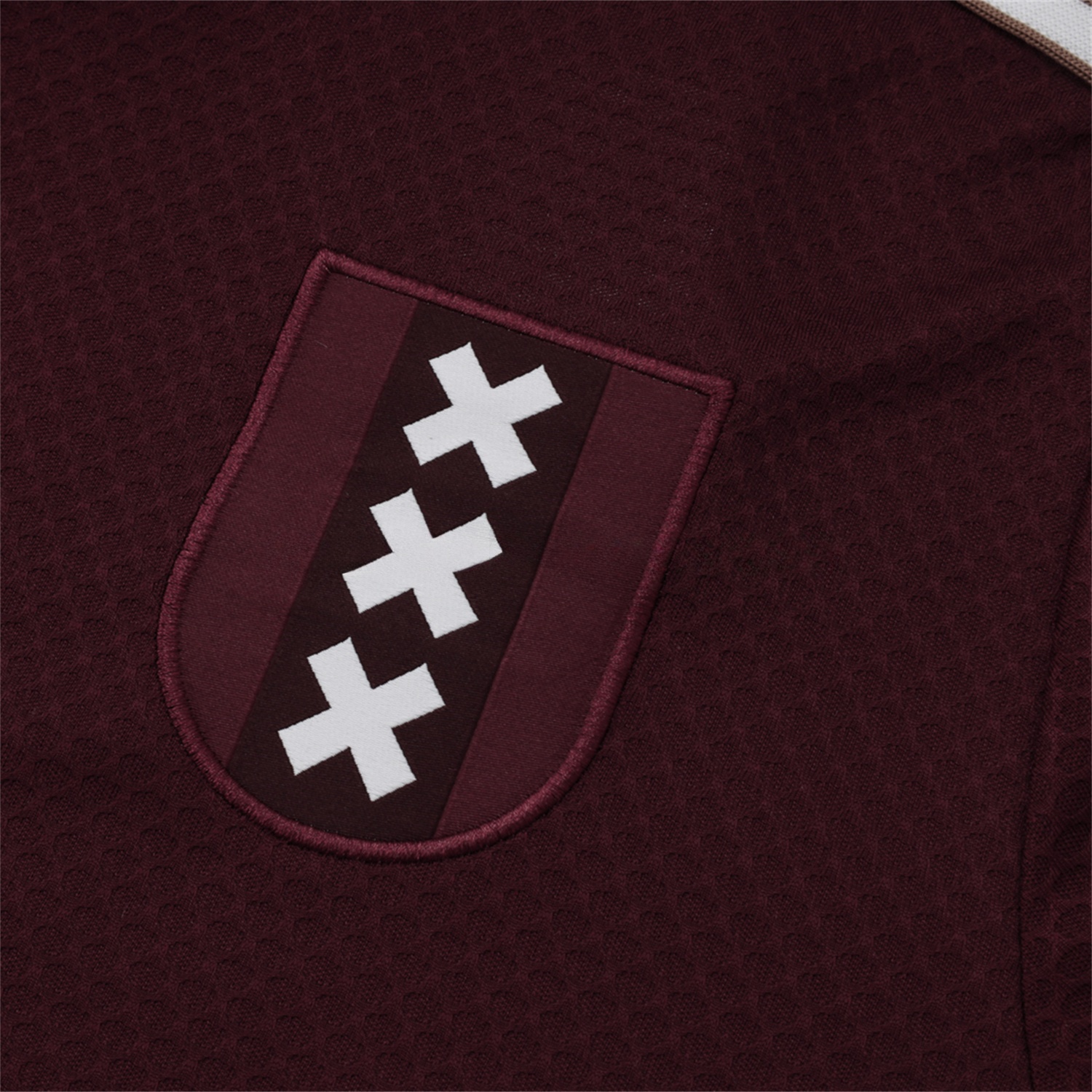 Ajax 25-26 Throwback Trefoil Short-Sleeve Training Set - Deep Red - UnitedFutballJersey