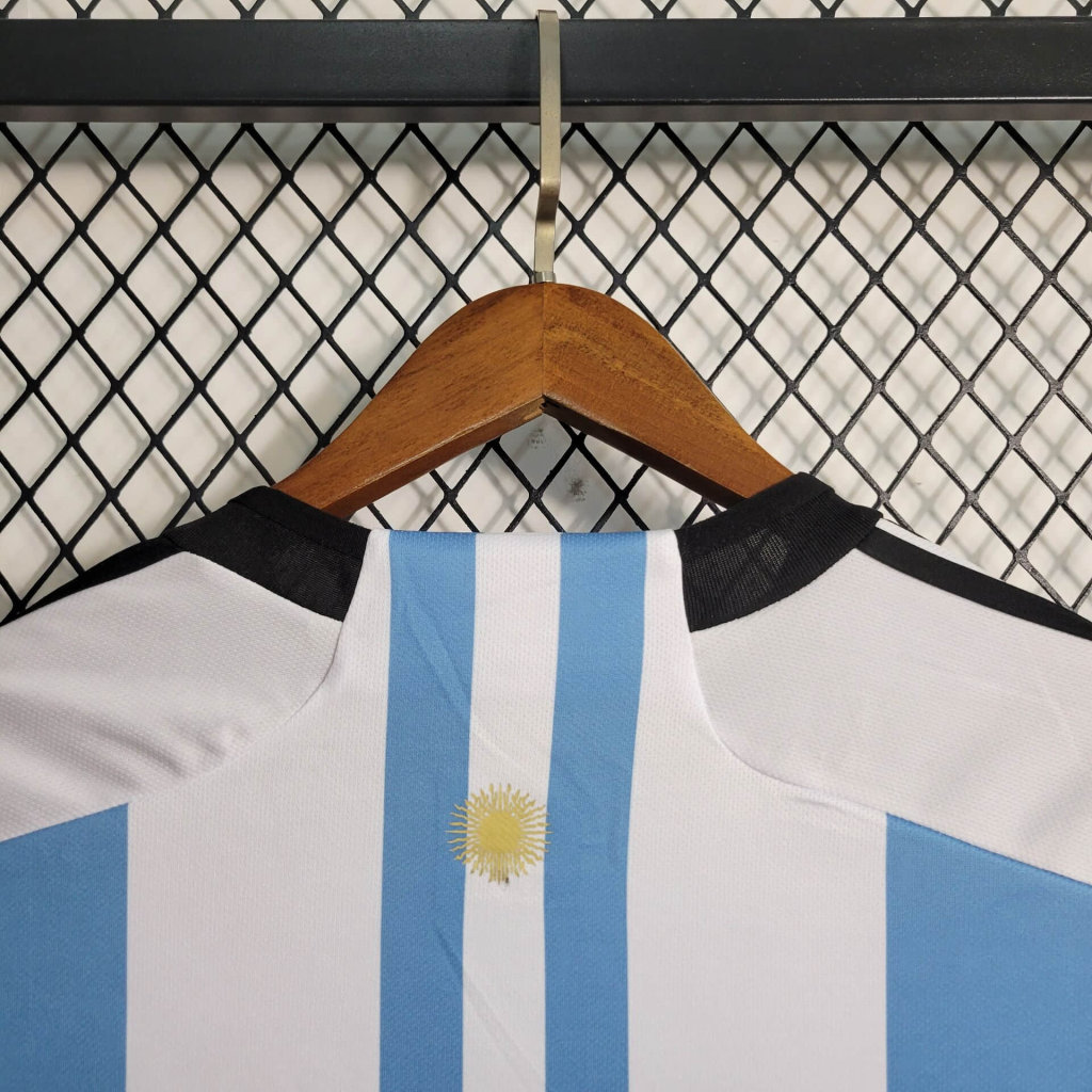 Argentina 3 Stars 22-23 Home Long Sleeve Jersey - Fans Version - UnitedFutballJersey