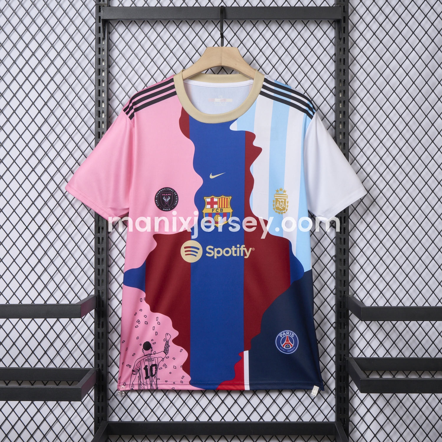 Messi Career Commemorative Jersey - Fans Version - Barcelona Argentina Paris Saint-Germain PSG INT M.A.M - UnitedFutballJersey