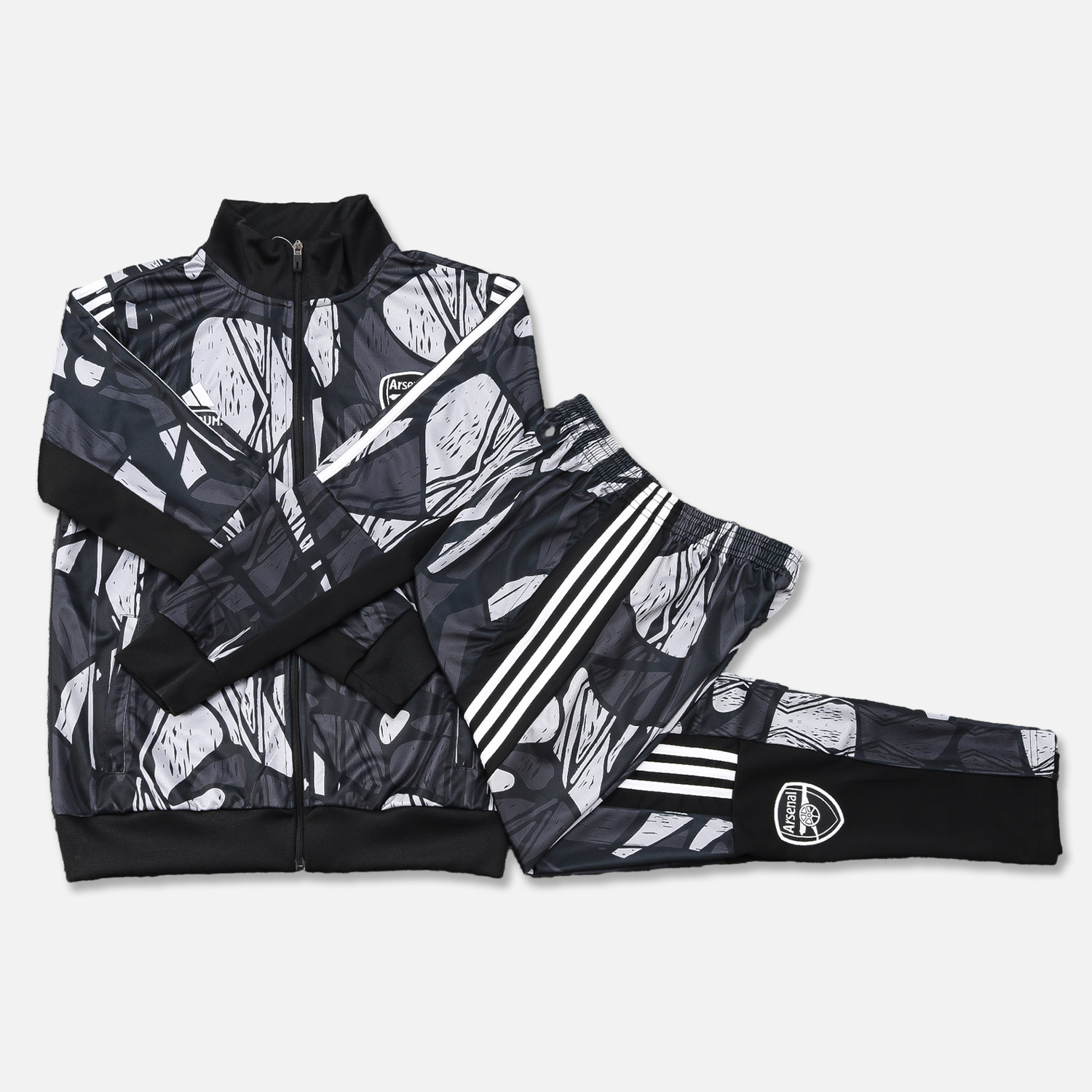 Arsenal 24-25 Black Grey Windbreaker Jacket - UnitedFutballJersey