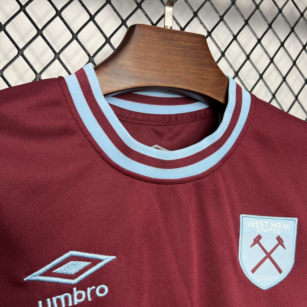 West Ham United 24-25 Home Stadium Kids Kit - UnitedFutballJersey