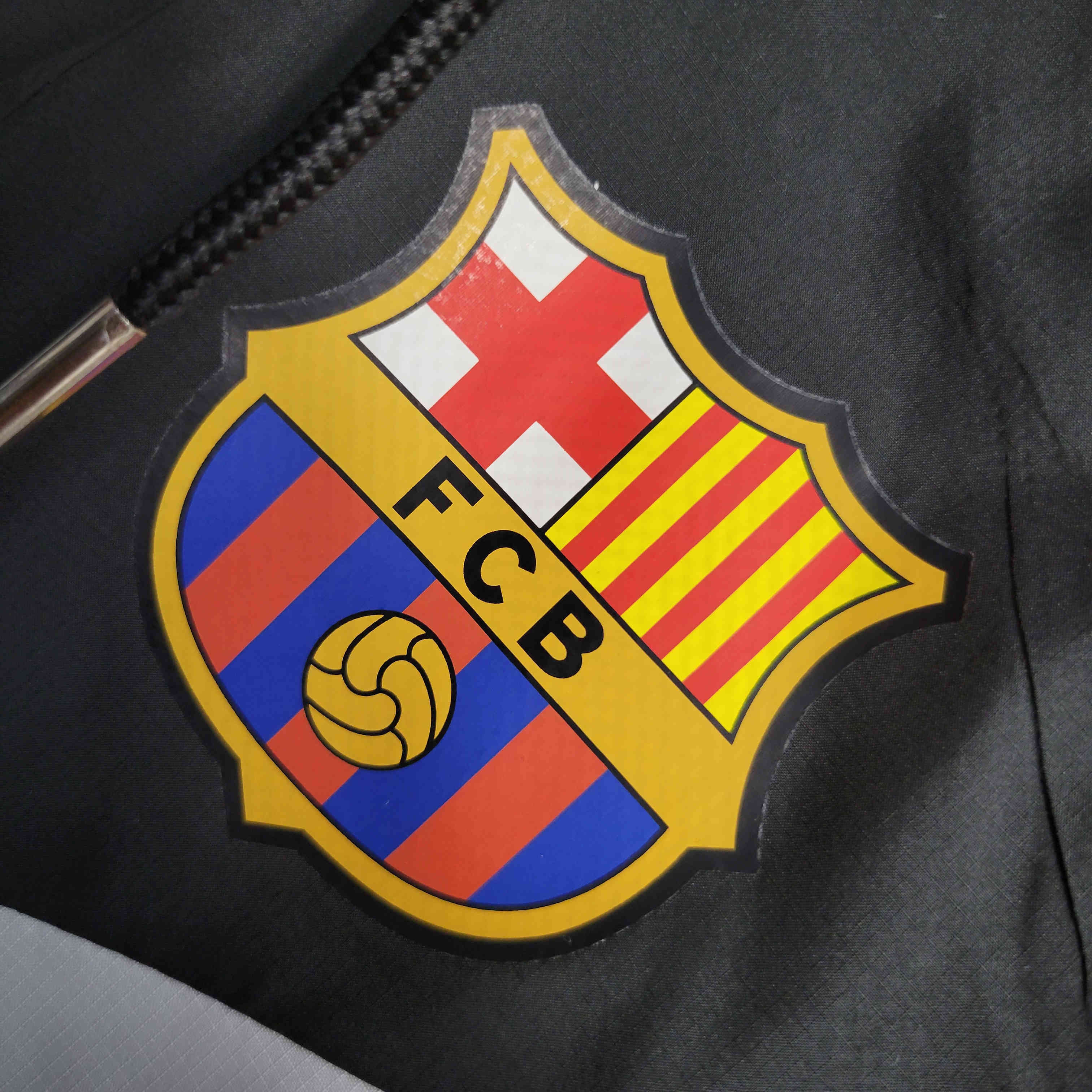 B.A.R.S.A 23-24 Black Player Windbreaker - UnitedFutballJersey