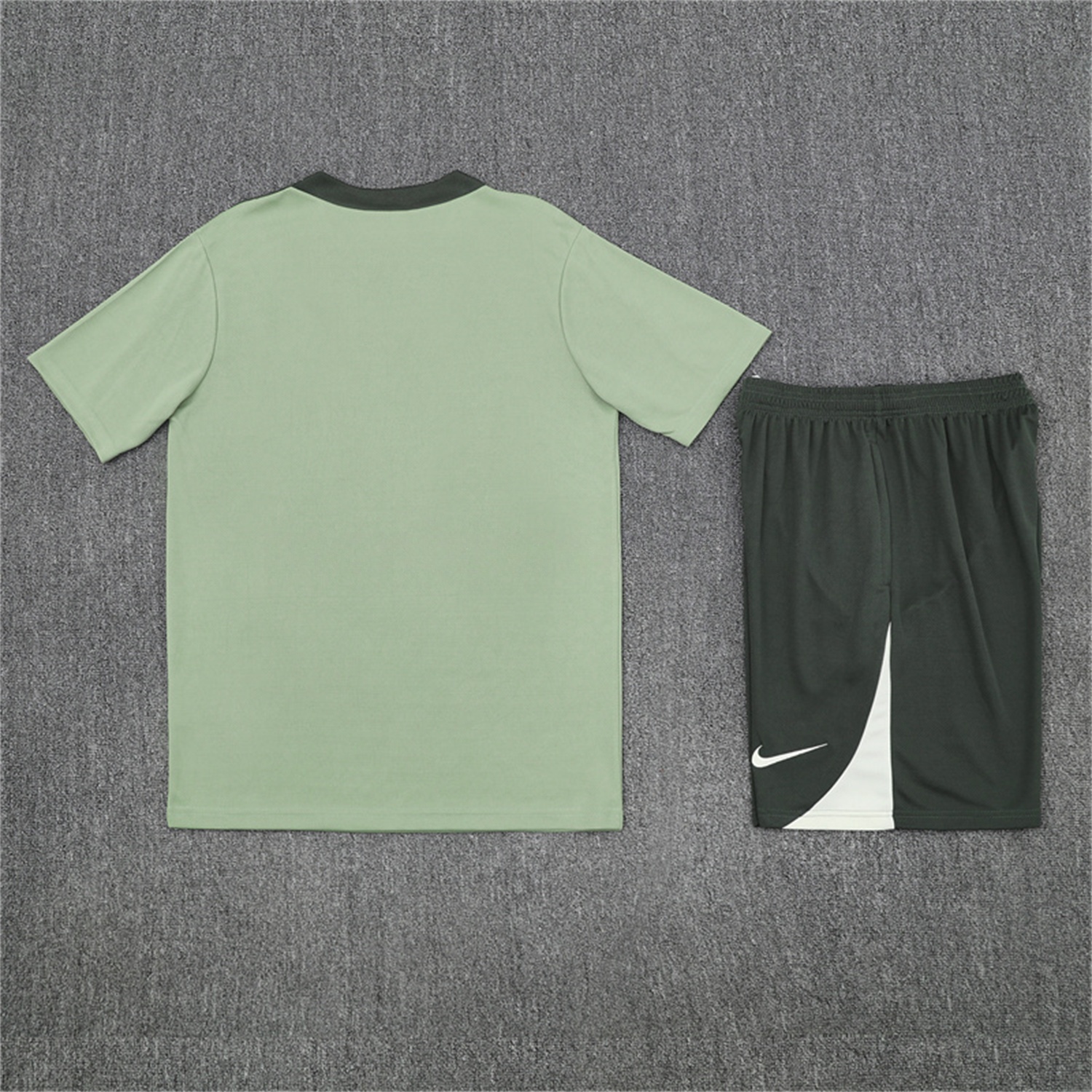 C.H.E.L.S.E.A 25-26 Kids Short-Sleeve Training Set - Light Green Top & Army Green Shorts - UnitedFutballJersey