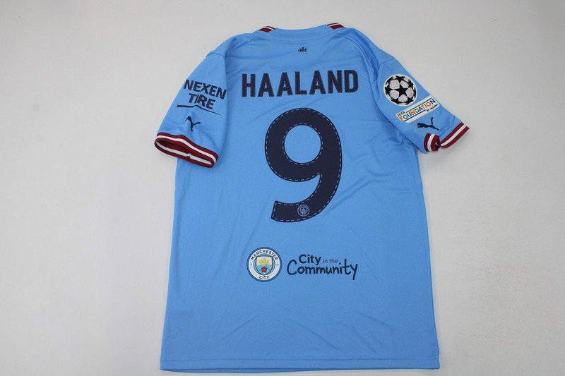 Manchester City 22/23 Home Jersey & Final - Player Version - UnitedFutballJersey
