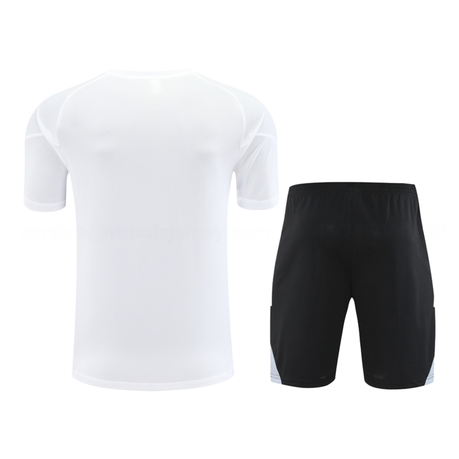 Germany 25-26 Short-Sleeve Training Set - White Top & Black Shorts - UnitedFutballJersey