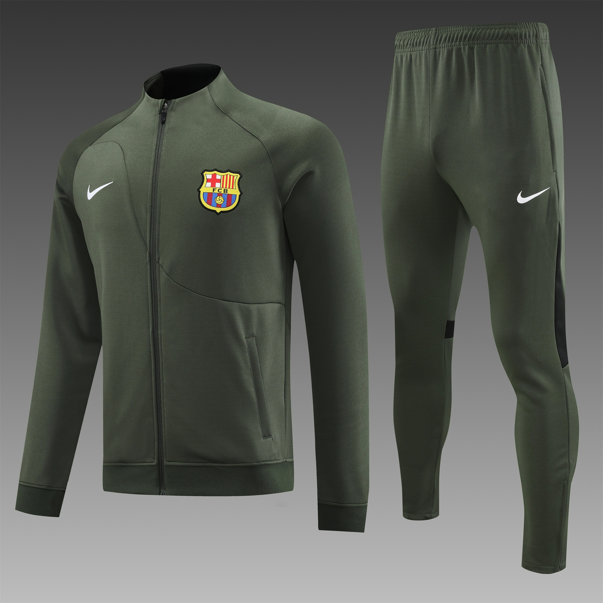 B.A.R.S.A 23-24 Jacket Training Tracksuit Green - UnitedFutballJersey