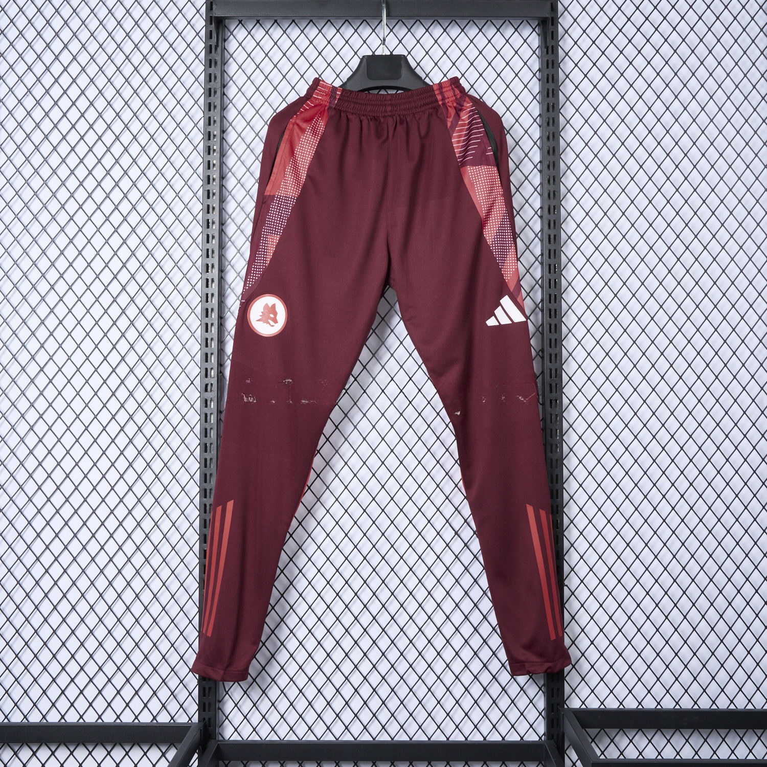AS Roma 24-25 Burgundy Training Pants - Player Version - UnitedFutballJersey
