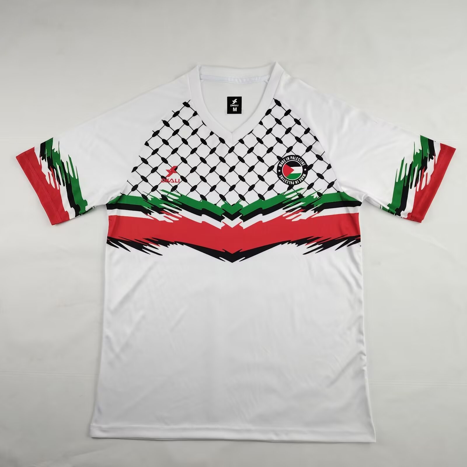 FC Palestina 24-25 White Barbed Wire Jersey - Fans Version - UnitedFutballJersey