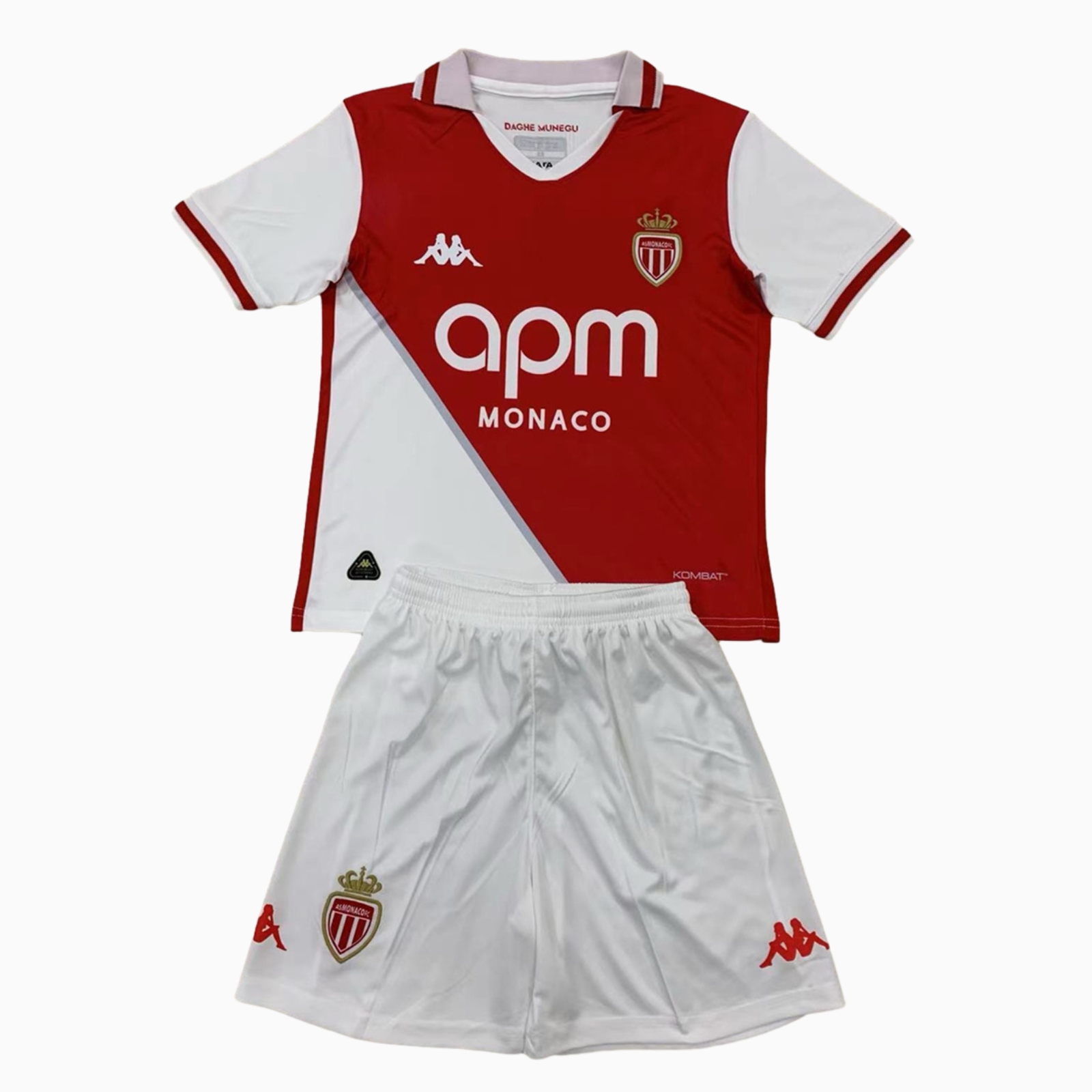 AS Monaco 24-25 Home Men's Adult Jersey Set - Fans Version - UnitedFutballJersey