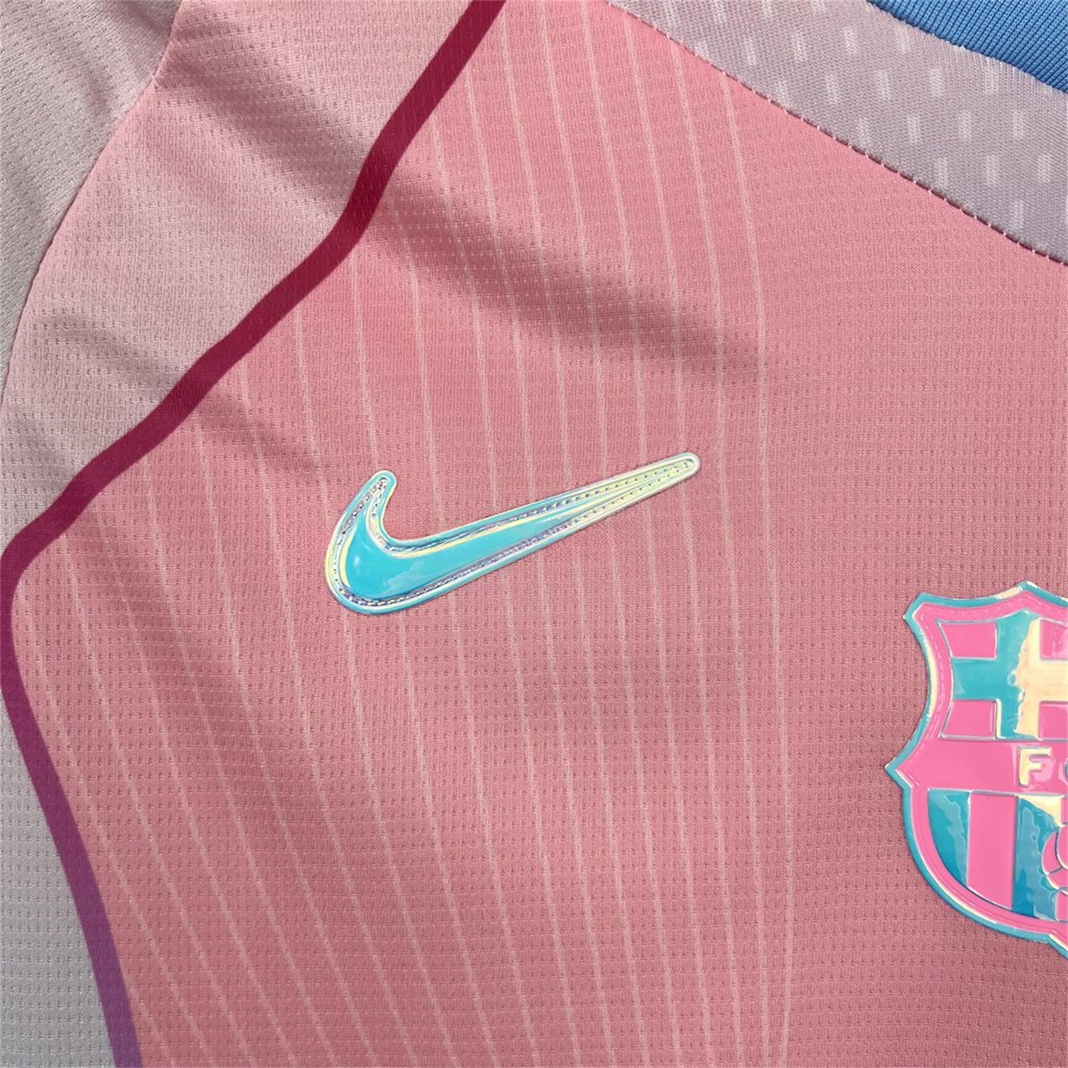 Barcelona 25-26 T90 White Lines Pink Special Jersey - Fans Version - UnitedFutballJersey