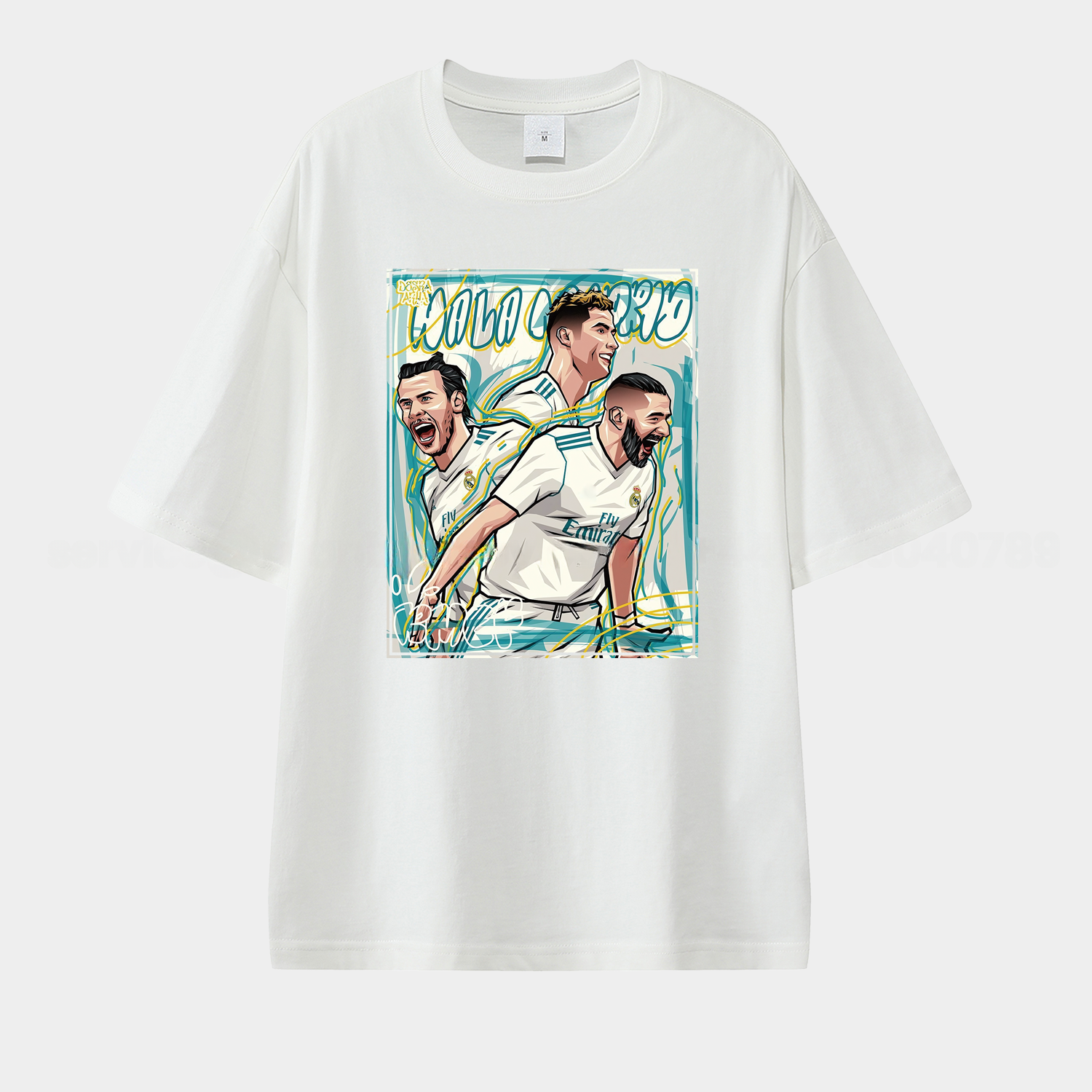 Real Madrid BBC Benzema Bale Cristiano Ronaldo Unisex Pure Cotton T-shirt - UnitedFutballJersey