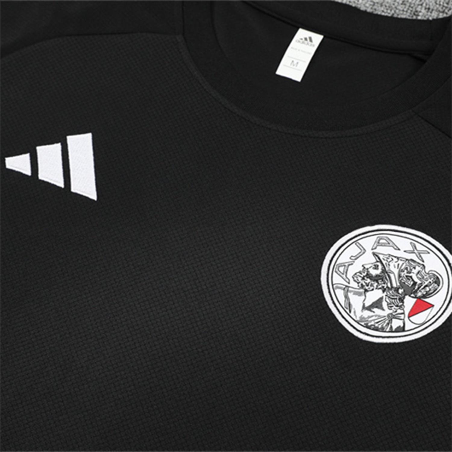 Ajax 25-26 Kids Short-Sleeve Training Set - Black Top and Black Shorts - UnitedFutballJersey