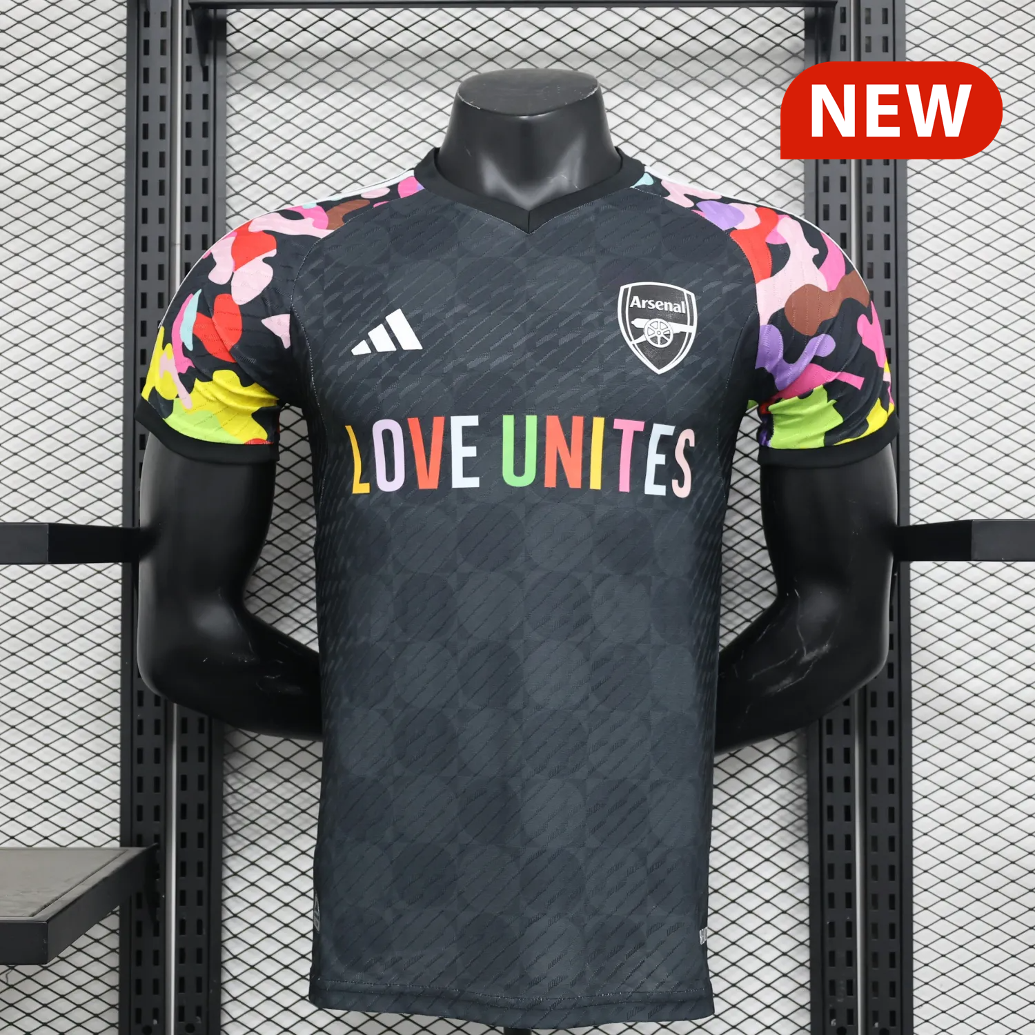 Arsenal 23-24 LOVE UNITES Pre-match Jersey - Player Version - UnitedFutballJersey