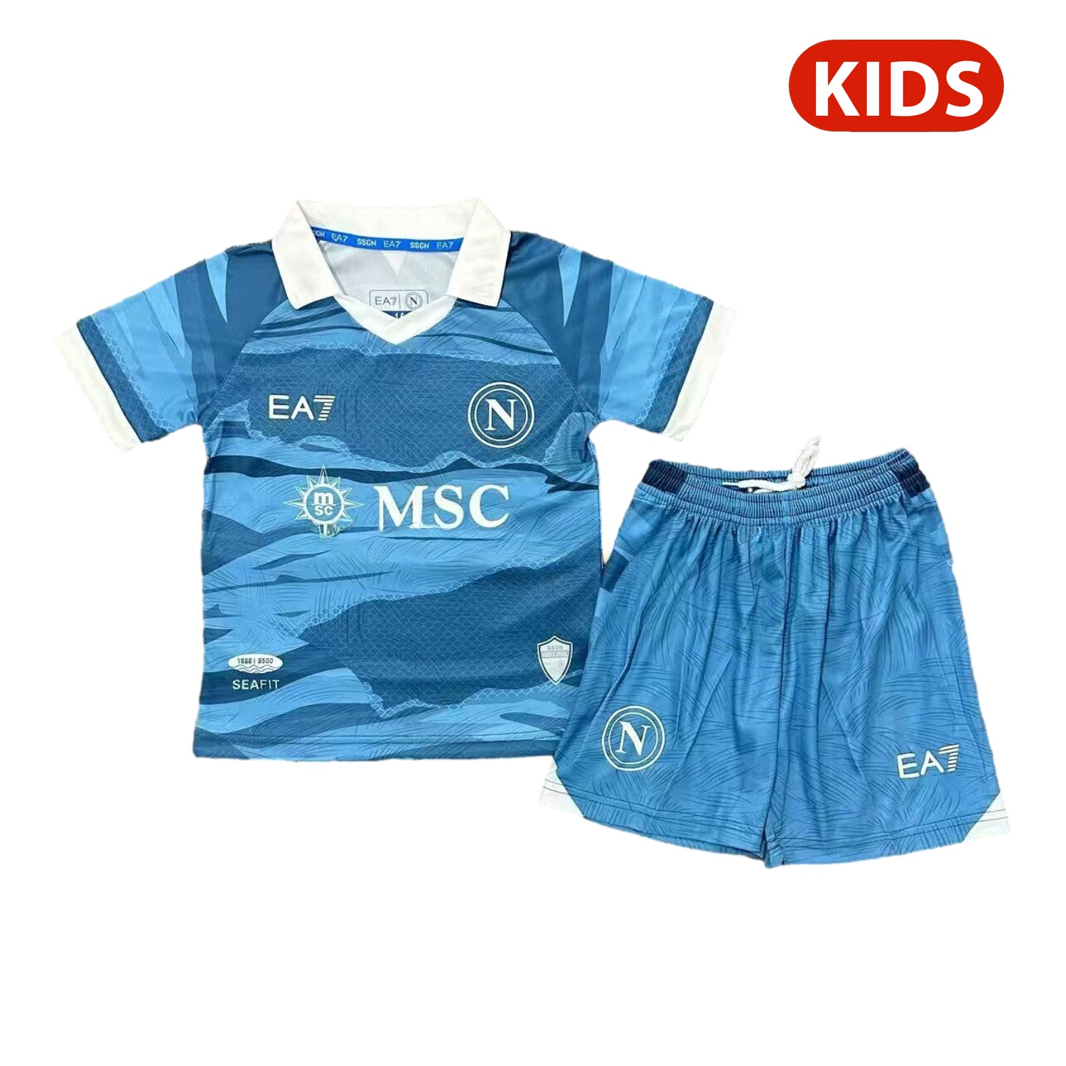 Napoli 24-25 Partenope Special Edition Kids Kit - UnitedFutballJersey