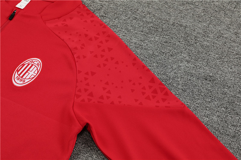 AC Milan 23-24 Long Sleeve Training Set -Red - UnitedFutballJersey