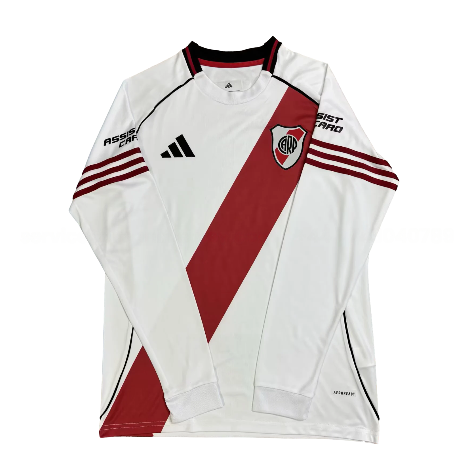 River Plate 25-26 Home Unsponsored Long Sleeves Jersey - Fans Version - UnitedFutballJersey
