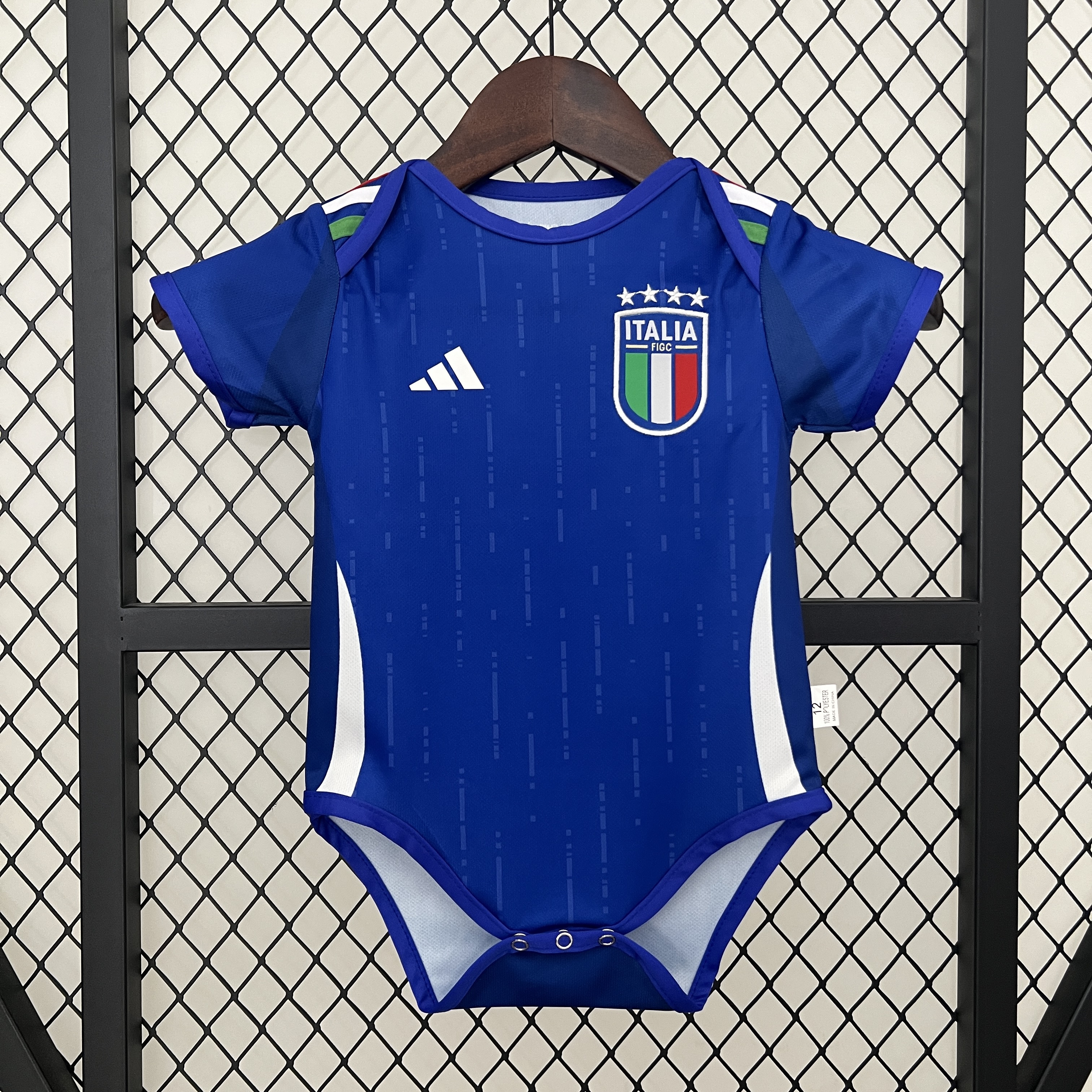 Italy 2024 Home Baby Crawling Suit - UnitedFutballJersey