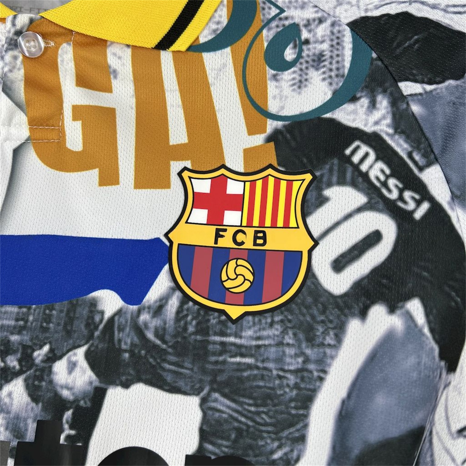 Barcelona 25-26 Ronaldo & Messi White Special Jersey - Fans Version - UnitedFutballJersey