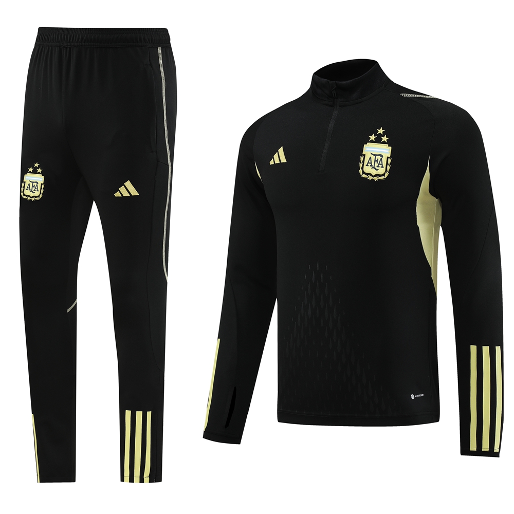 Argentina 23-24 Long Sleeve Training Set - Black - UnitedFutballJersey