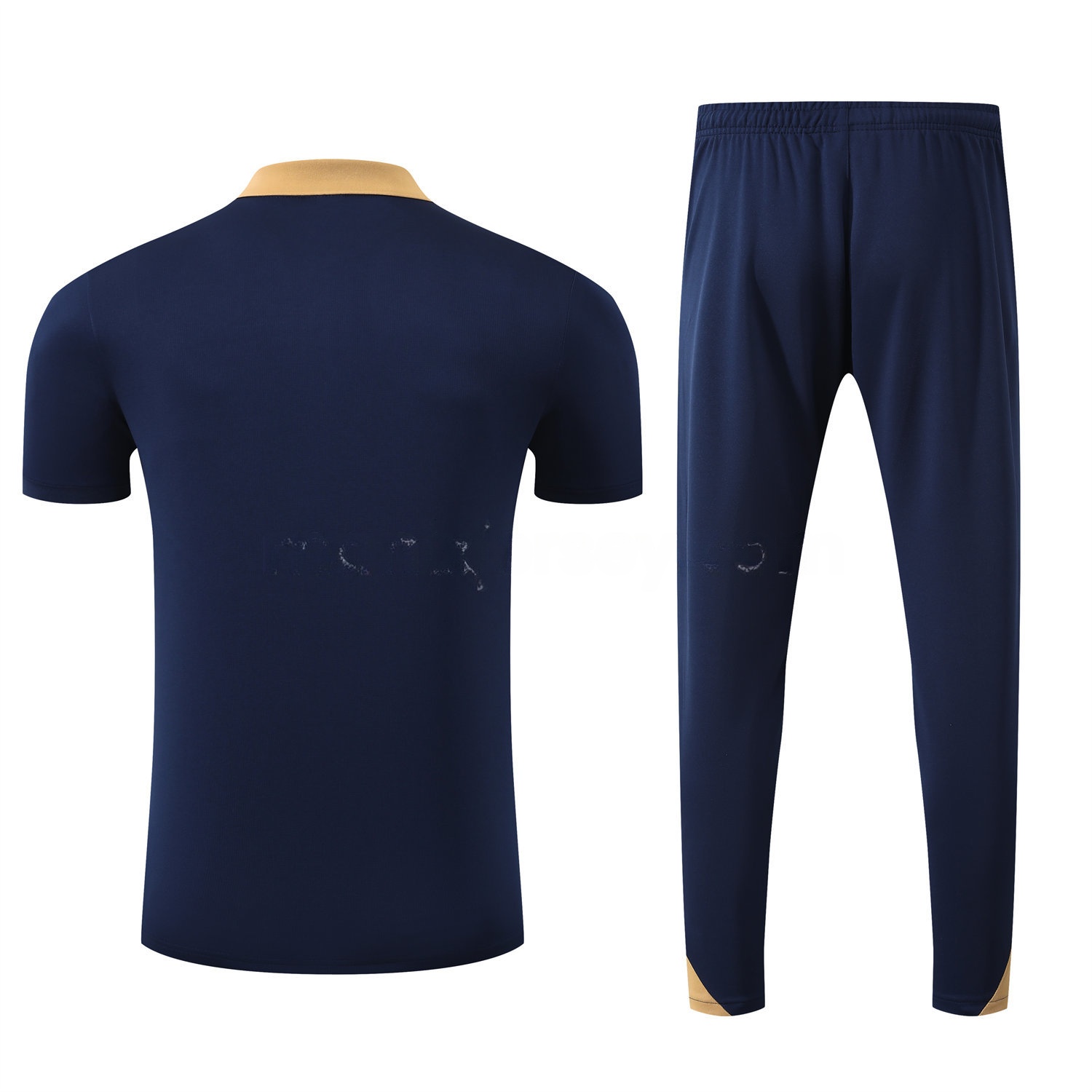 Pumas UNAM 25-26 POLO Short-Sleeve Training Set - Deep Blue Top and Pants - UnitedFutballJersey
