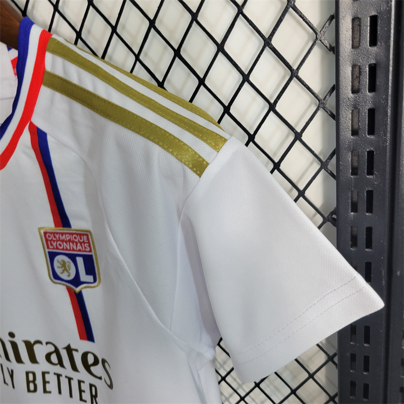 Lyon 23/24 Home Kids Kit - UnitedFutballJersey
