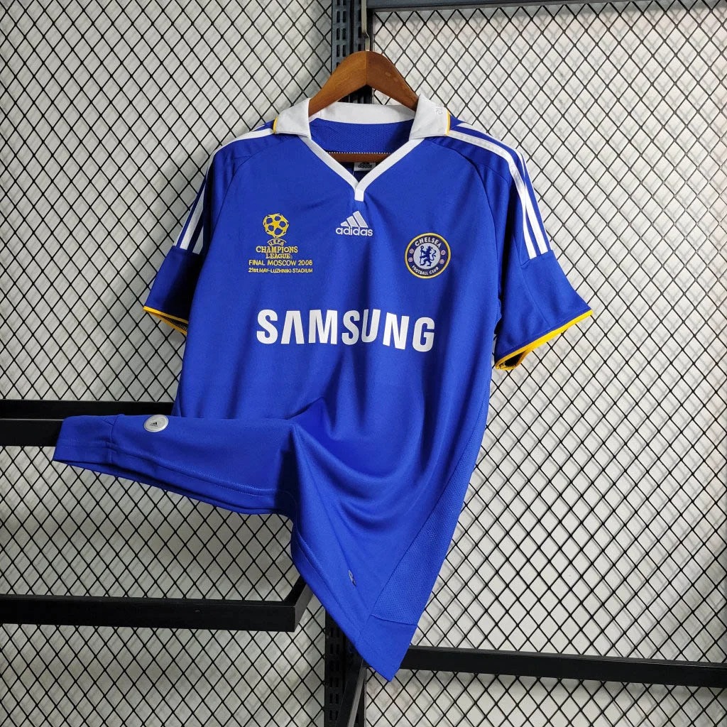 Retro CHELSEA 2007-08 Home Stadium Jersey - Champions League Final - UnitedFutballJersey